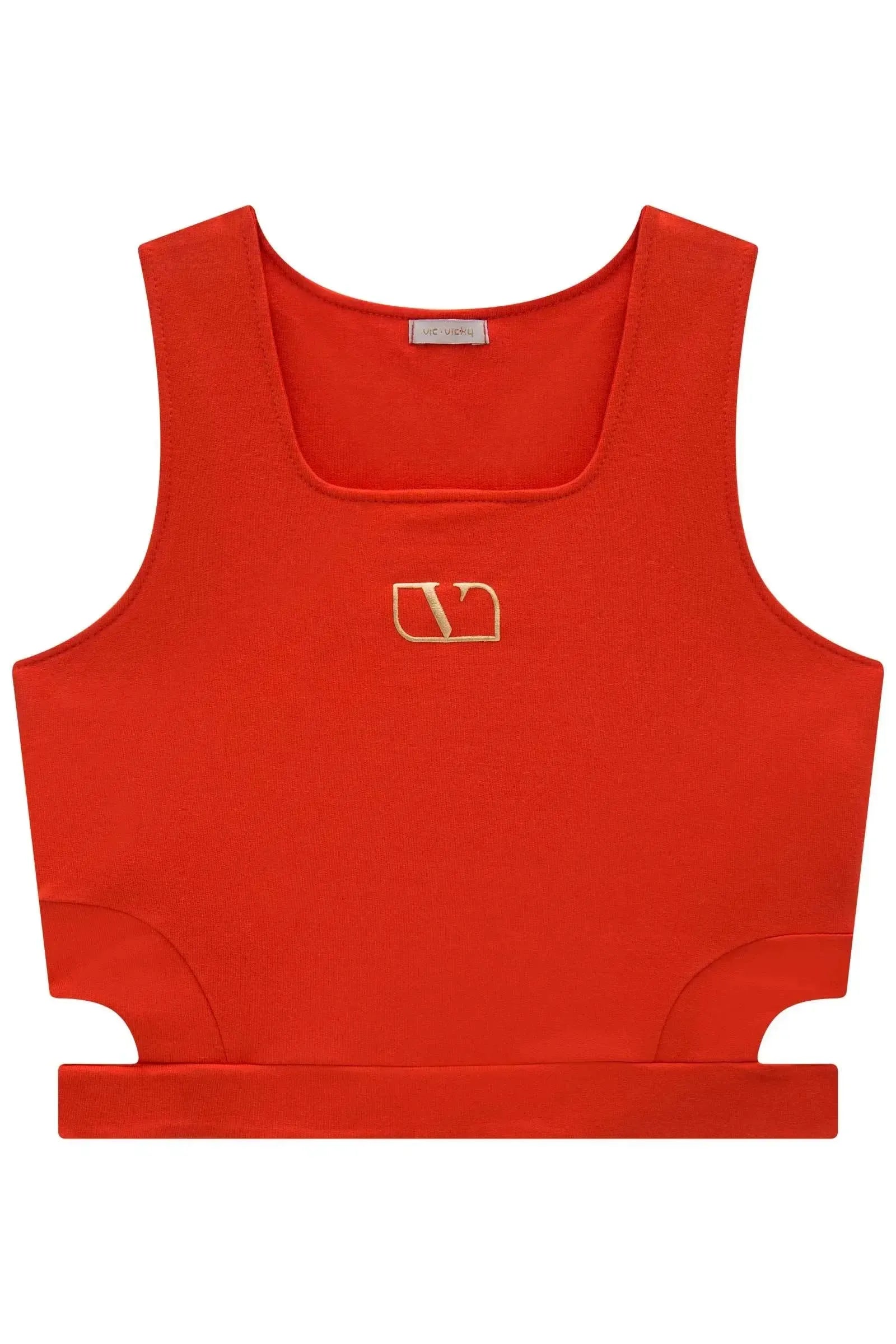 Blusa Top Cropped em Molevisco 83477 Vic&Vicky Teen Menina