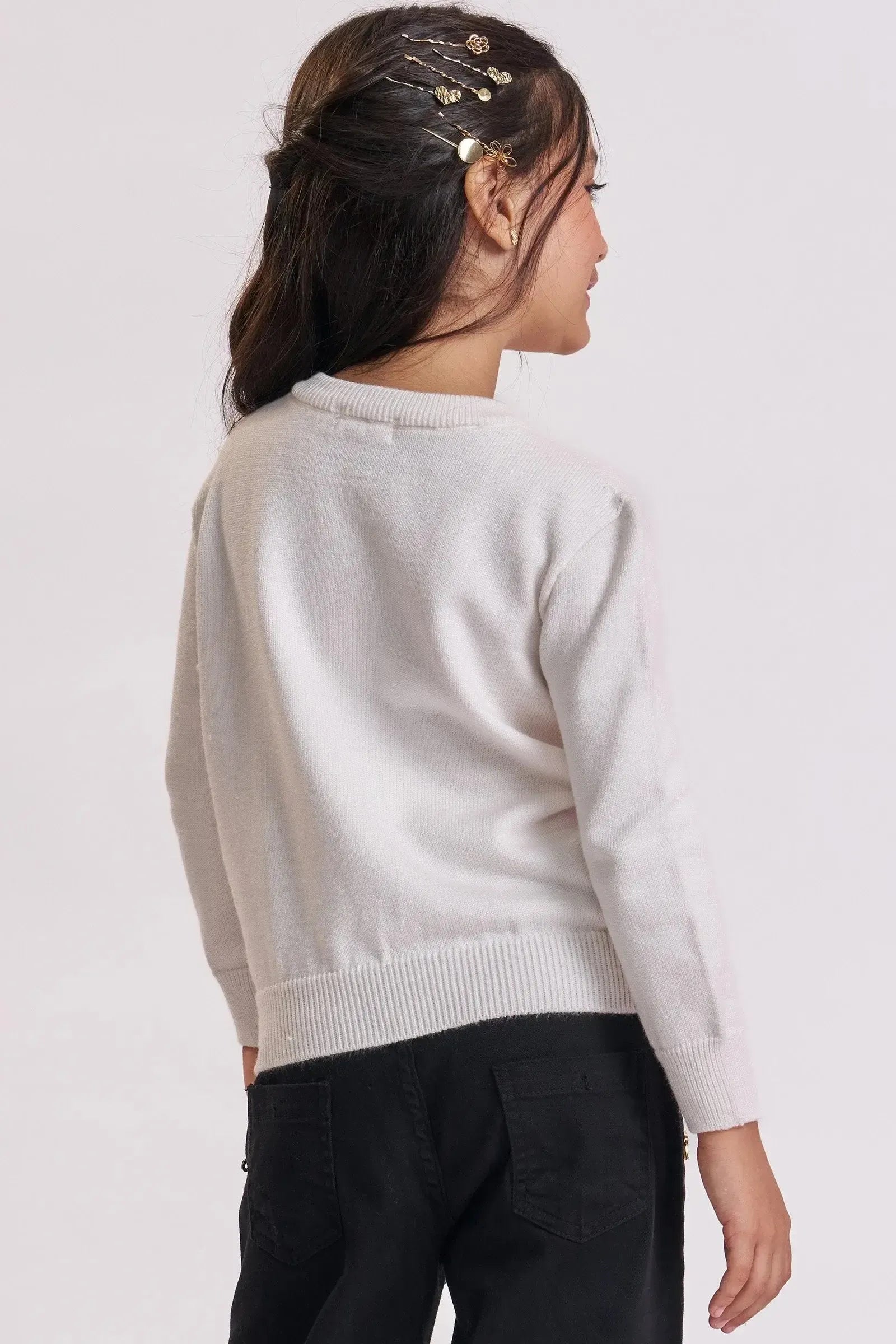 Blusão de Tricot de Viscose e Poliamida 87811 Kukiê Infantil Menina