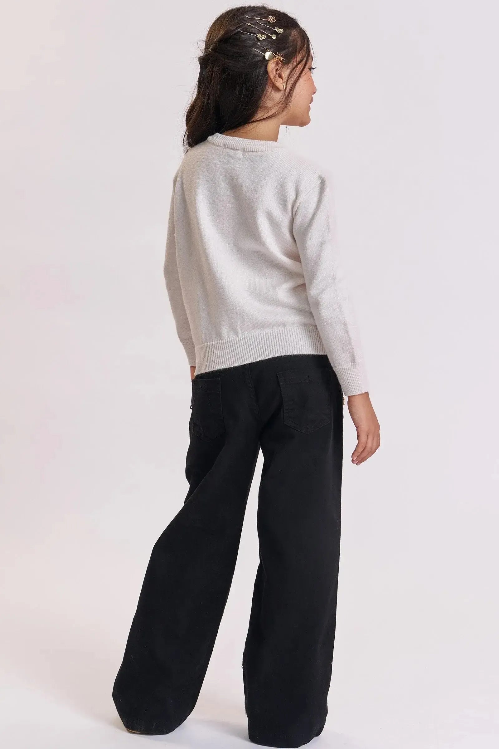 Blusão de Tricot de Viscose e Poliamida 87811 Kukiê Infantil Menina