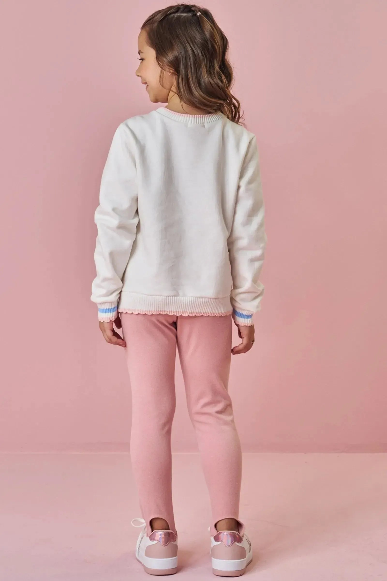 Blusão em Molecotton 90894 Kukiê Infantil Menina