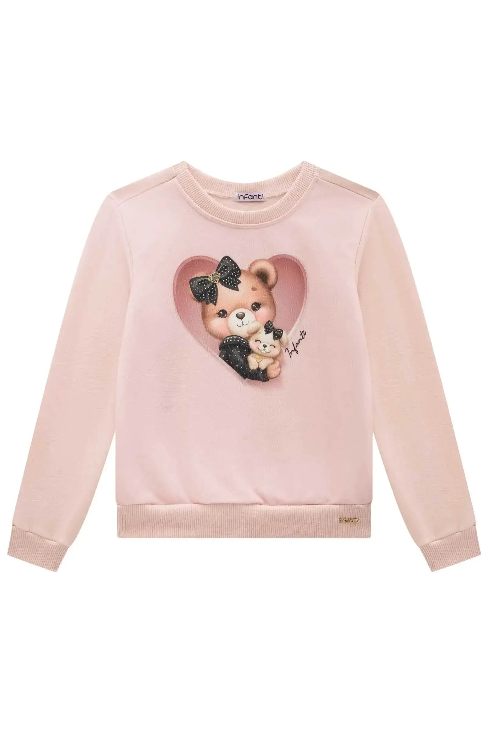 Blusão em Moletom com Pelúcia 89740 Infanti Infantil Menina