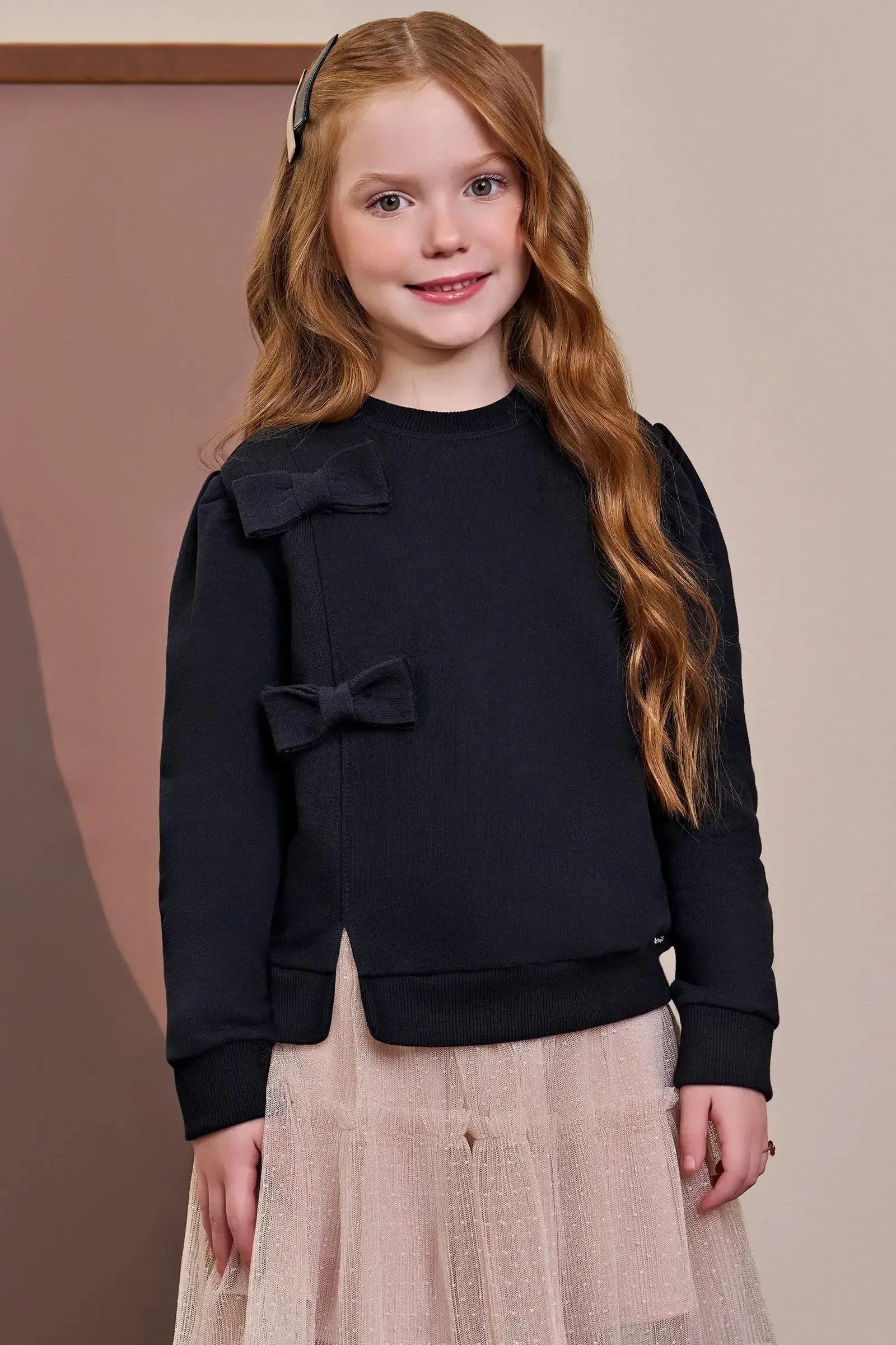 Blusão em Moletom com Pelúcia 92173 Infanti Infantil Menina