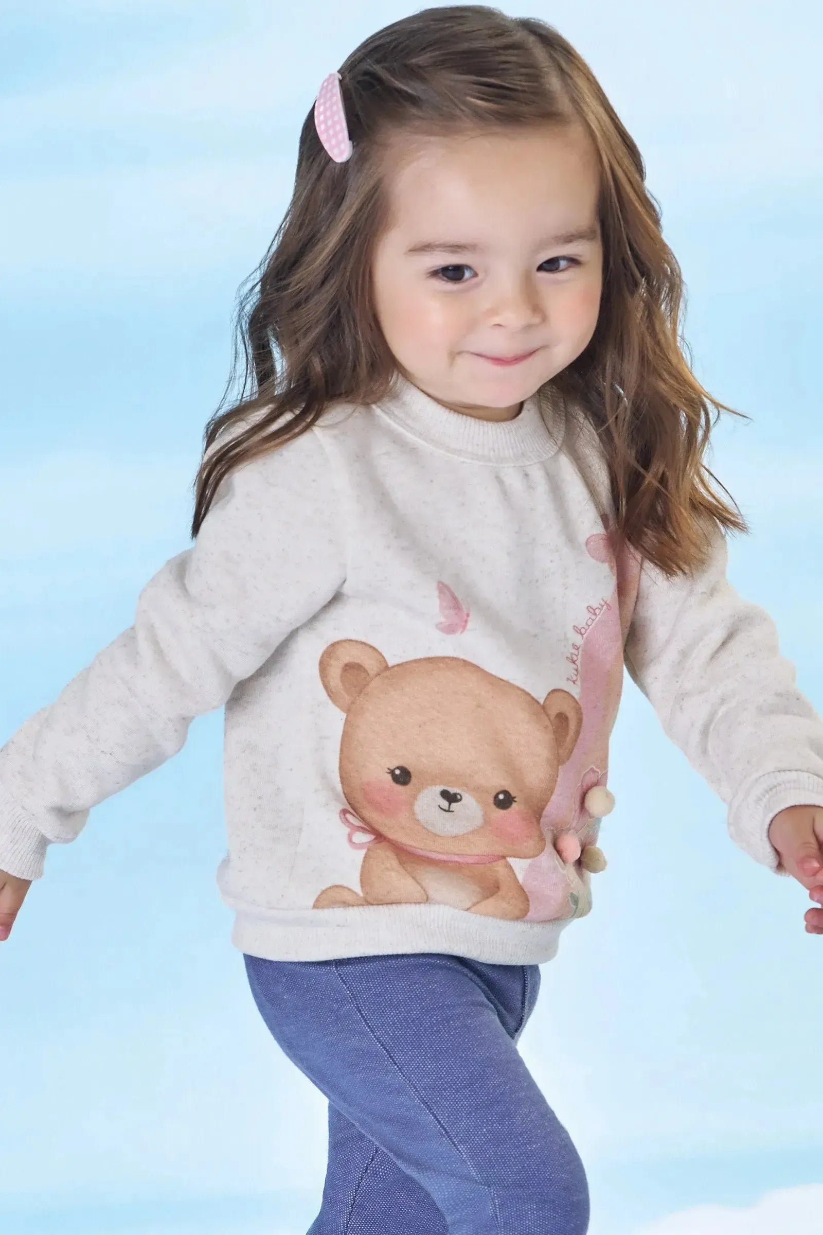 Blusão em Moletom Linho com Pelúcia 90870 Kukiê Bebê Menina