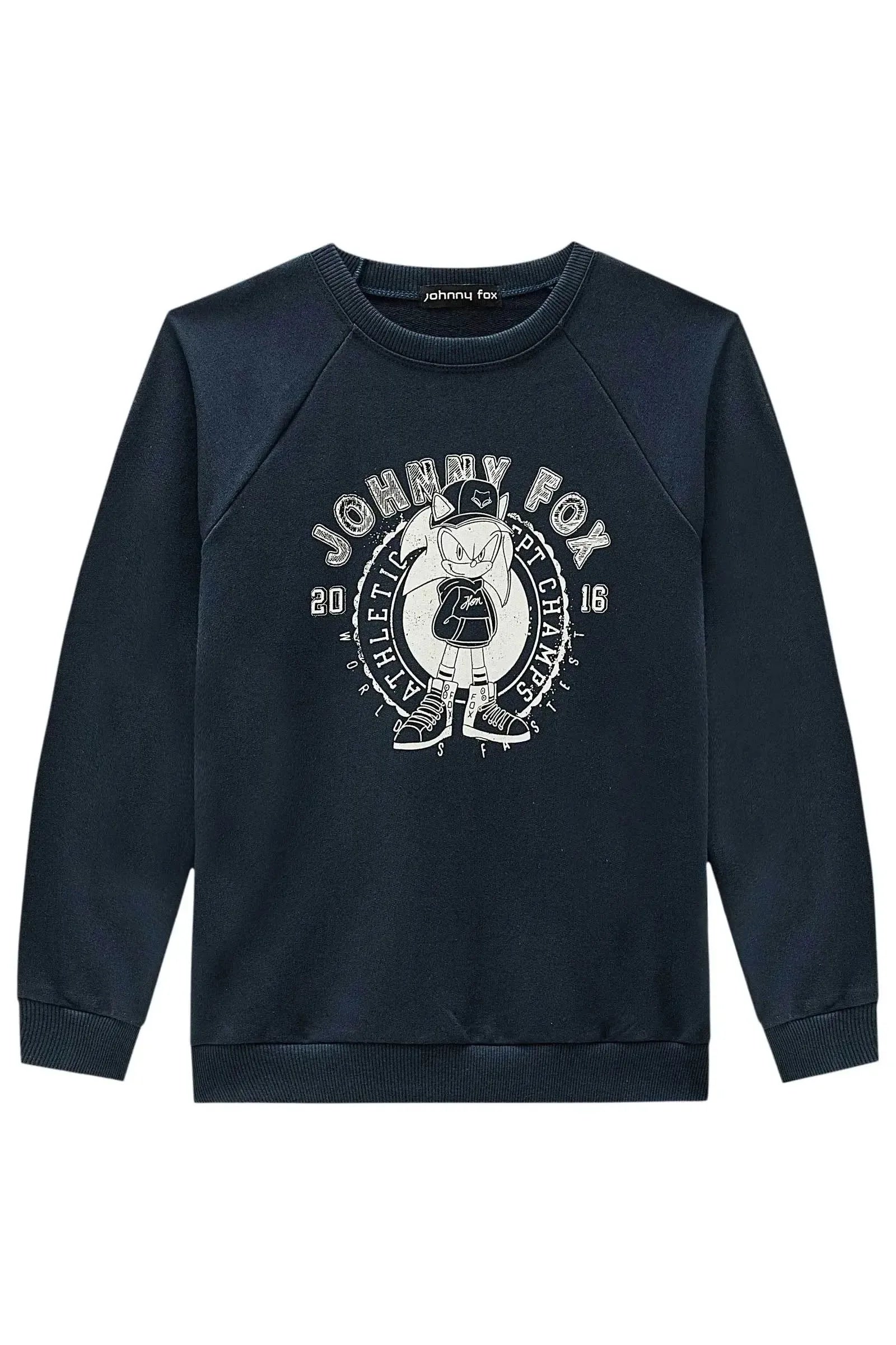 Blusão em Moletom sem Pelúcia 89130 Johnny Fox Teen Menino