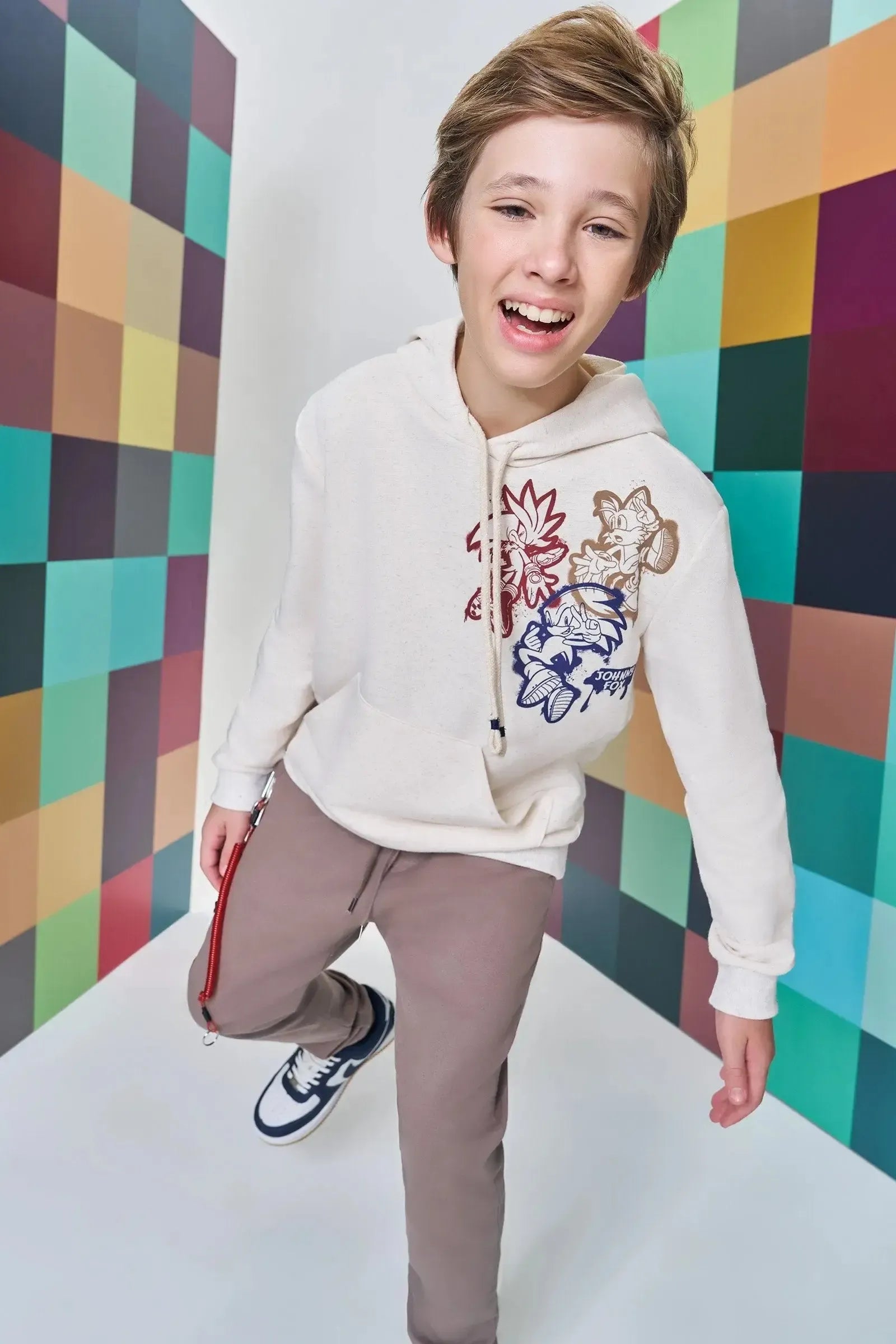 Blusão em Moletom sem Pelúcia 89133 Johnny Fox Teen Menino