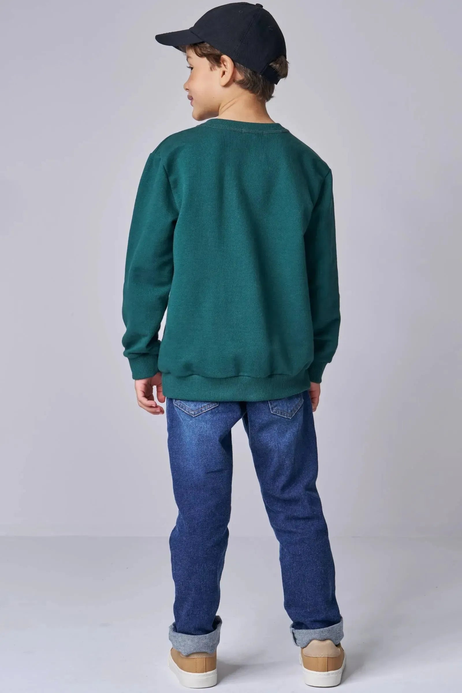 Blusão em Moletom sem Pelúcia 90103 LucBoo Infantil Menino