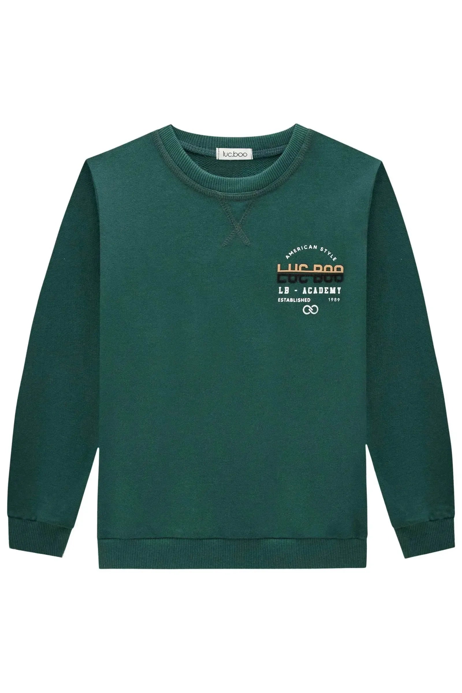 Blusão em Moletom sem Pelúcia 90103 LucBoo Infantil Menino