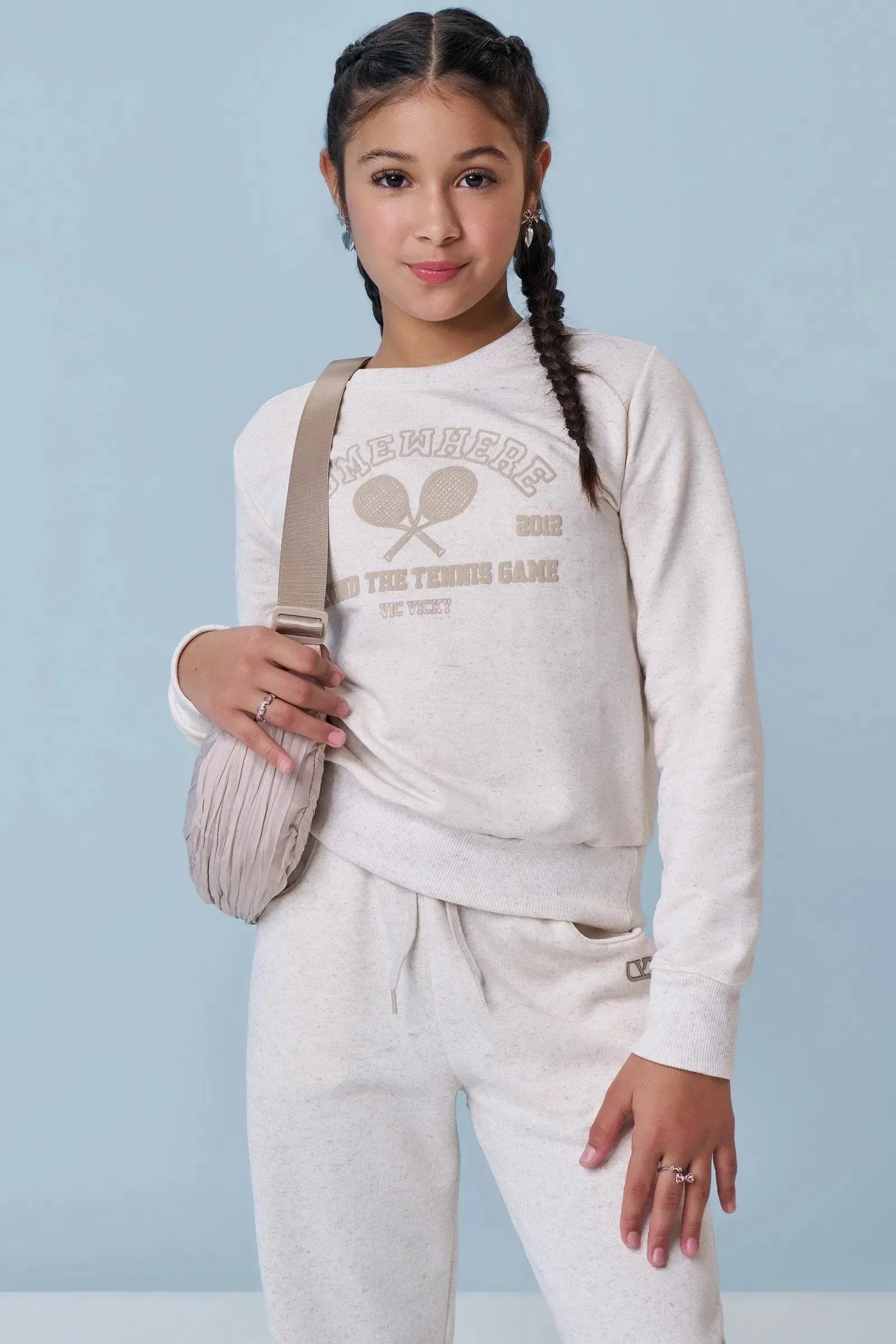 Blusão em Moletom sem Pelúcia 90624 Vic&Vicky Teen Menina