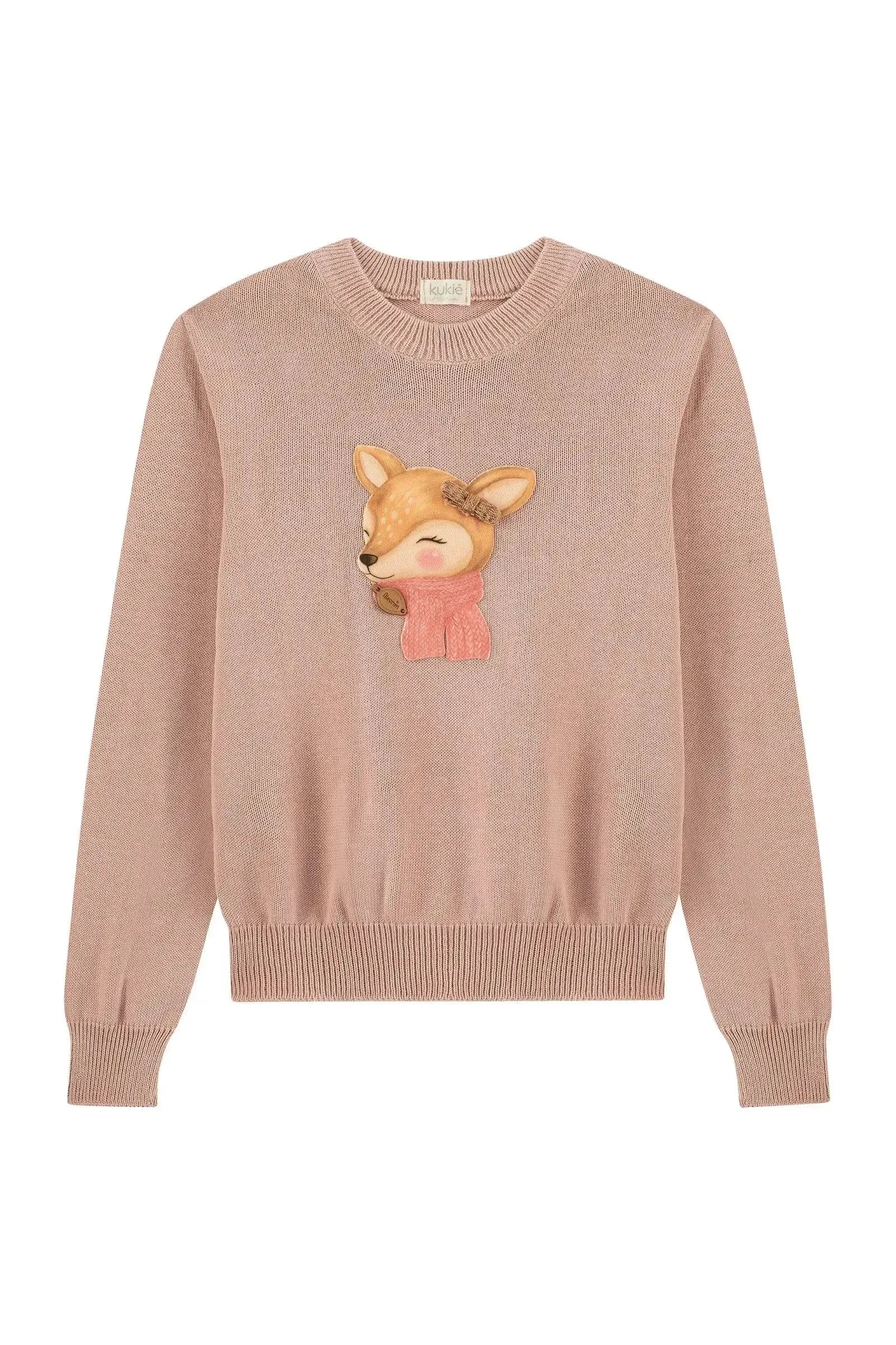 Blusão em Tricot 100% Algodão 87236 Kukiê Infantil Menina