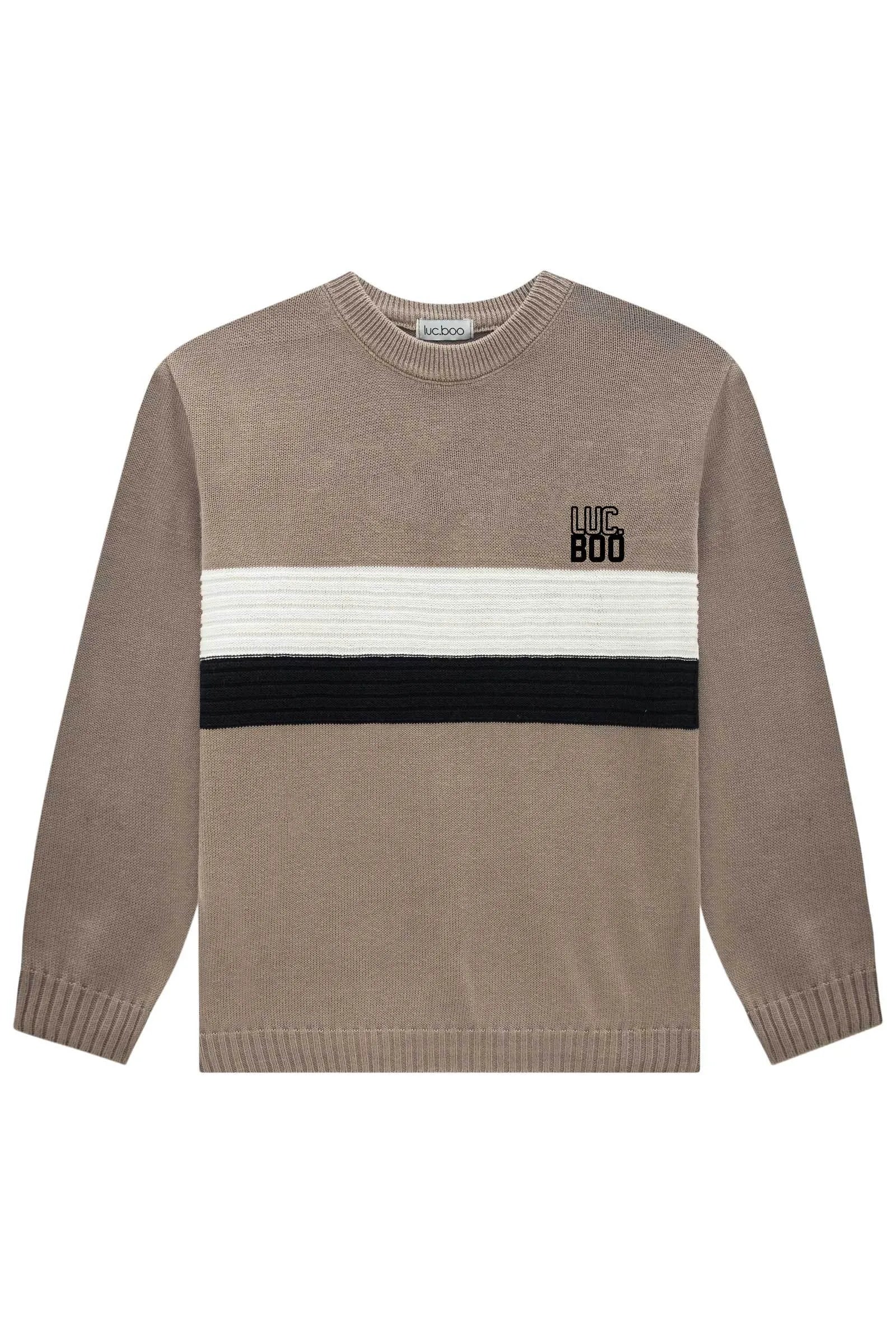 Blusão em Tricot em 100% Algodão sem Costura 87155 LucBoo Infantil Menino