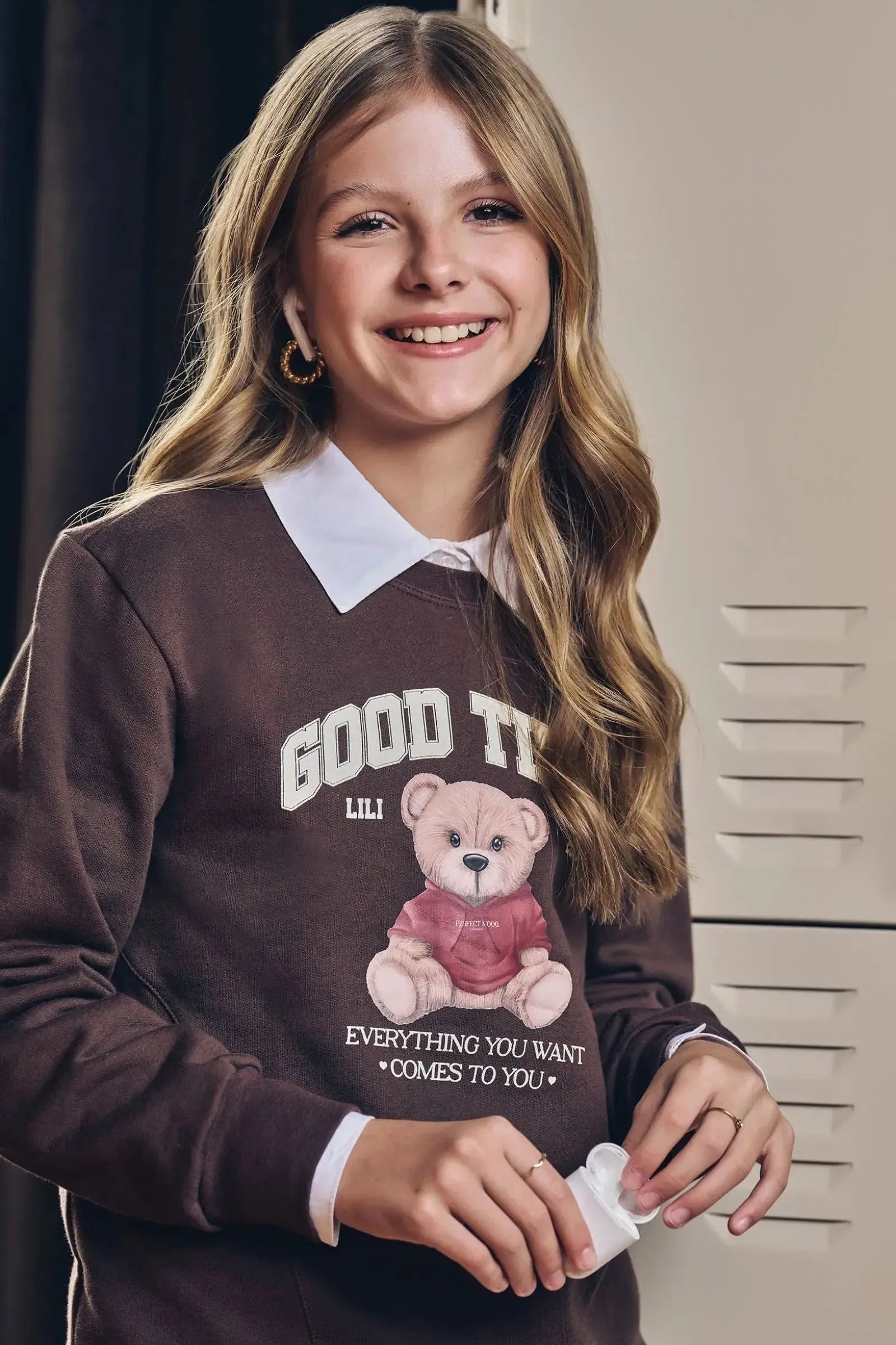 Blusão Over em Moletom com Pelúcia 89549 Lilimoon Teen Menina