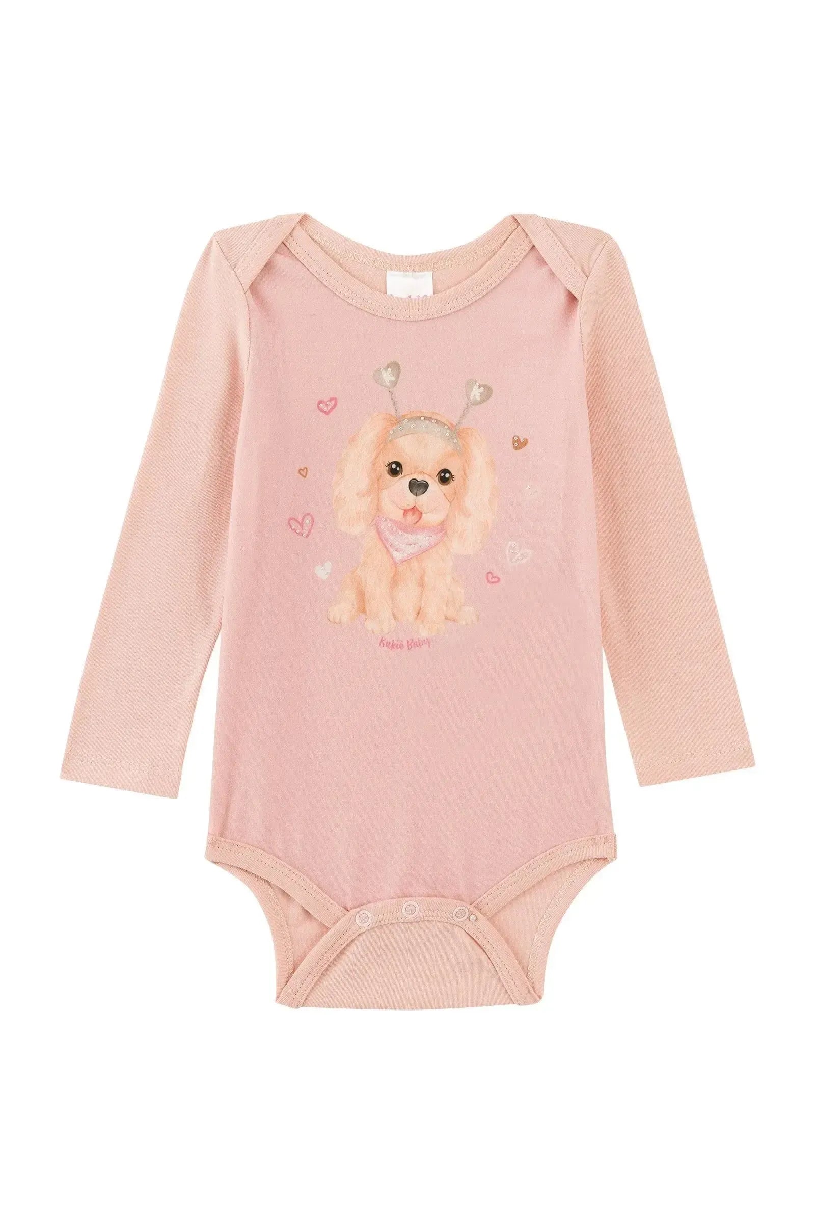 Body em Cotton 90596 Kukiê Bebê Menina