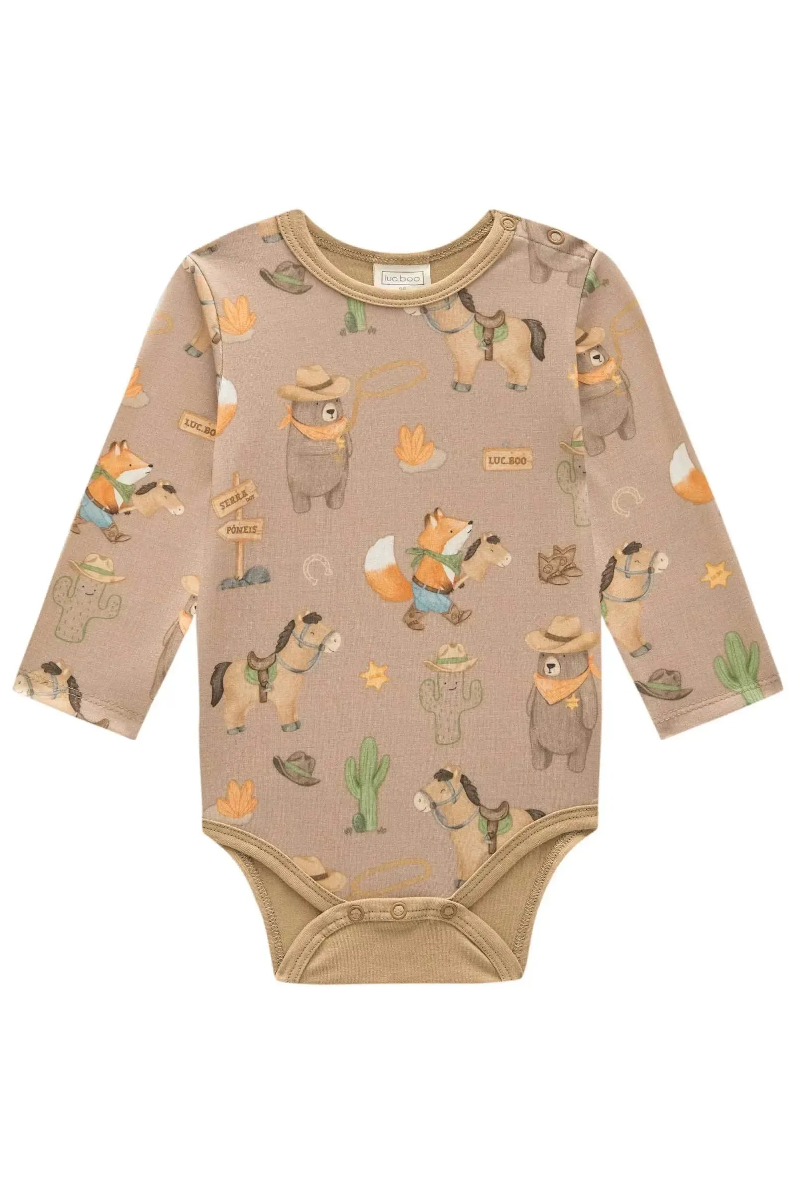 Body em Cotton e Malha Power 91658 LucBoo Bebê Menino