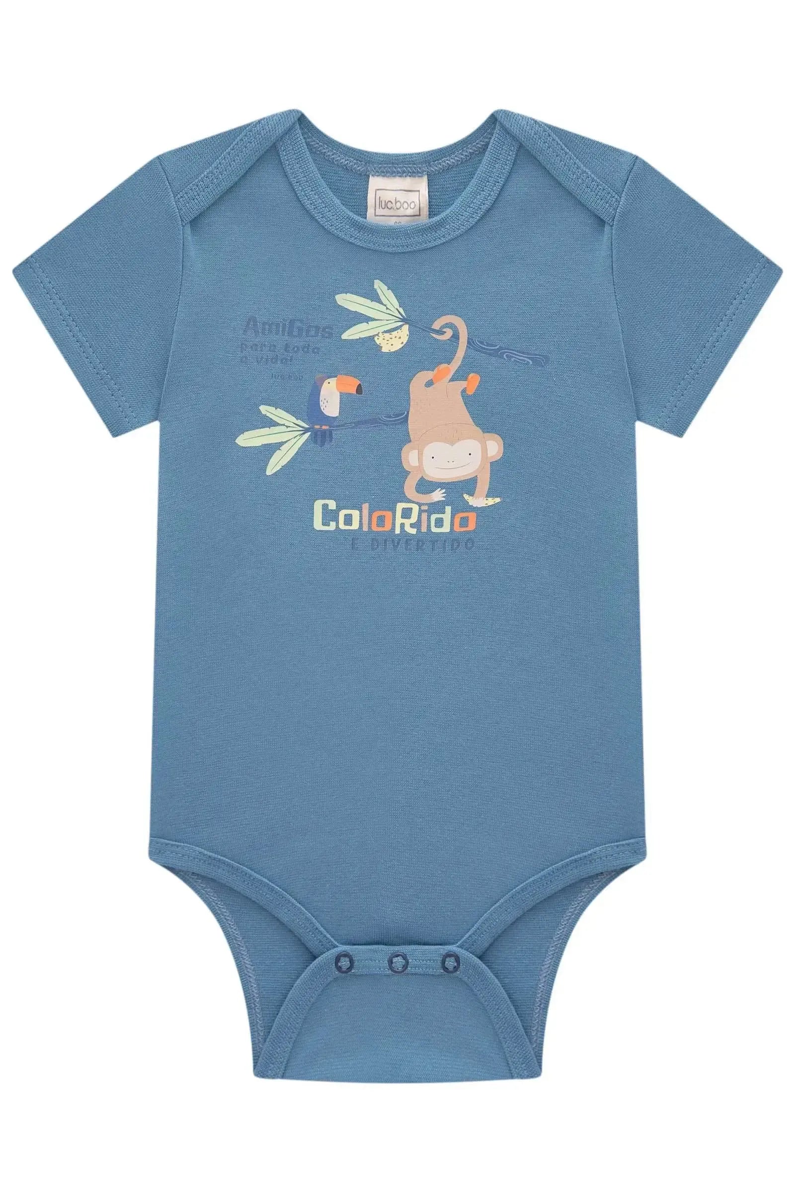 Body em Ribana 1x1 84465 LucBoo Bebê Menino