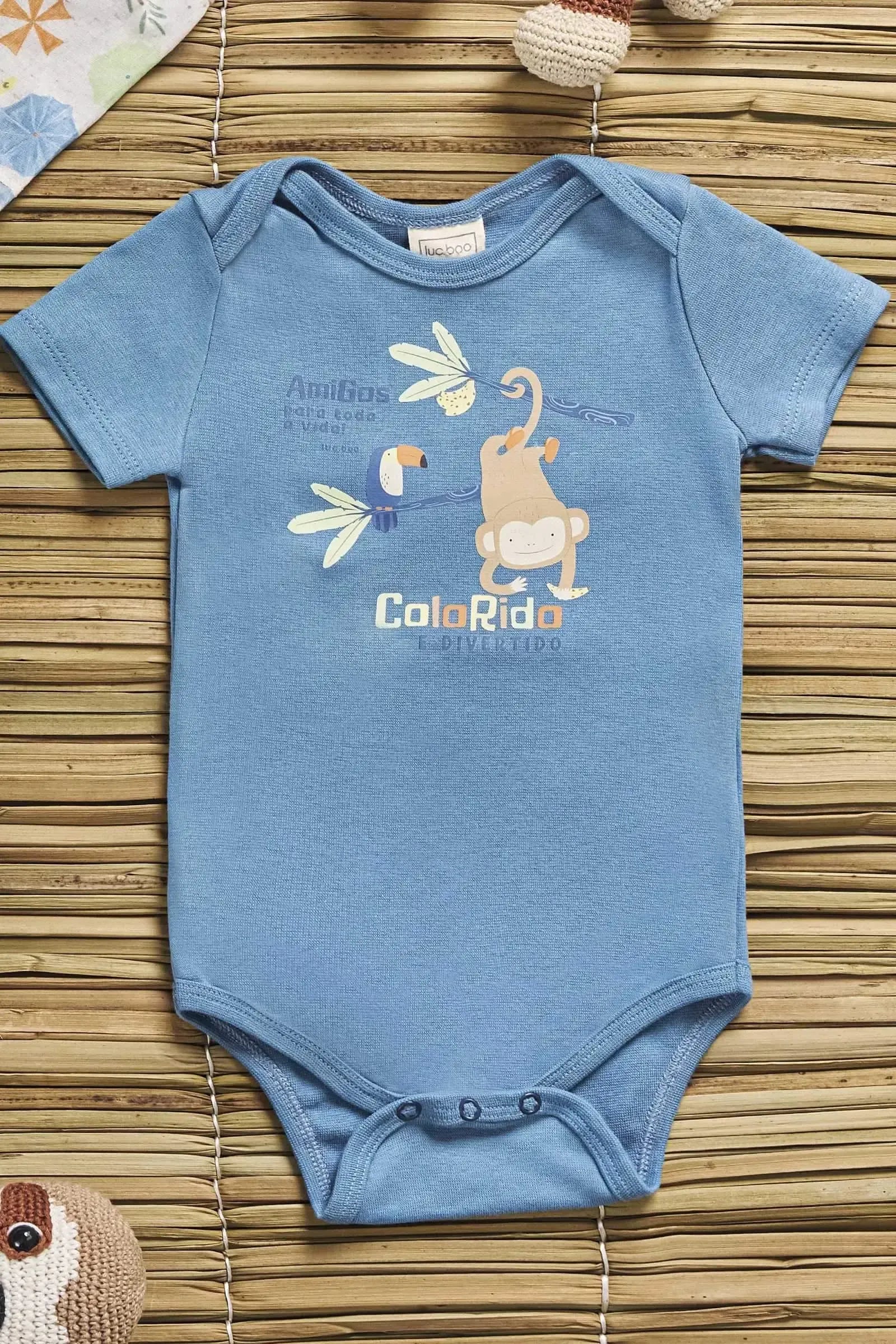 Body em Ribana 1x1 84465 LucBoo Bebê Menino