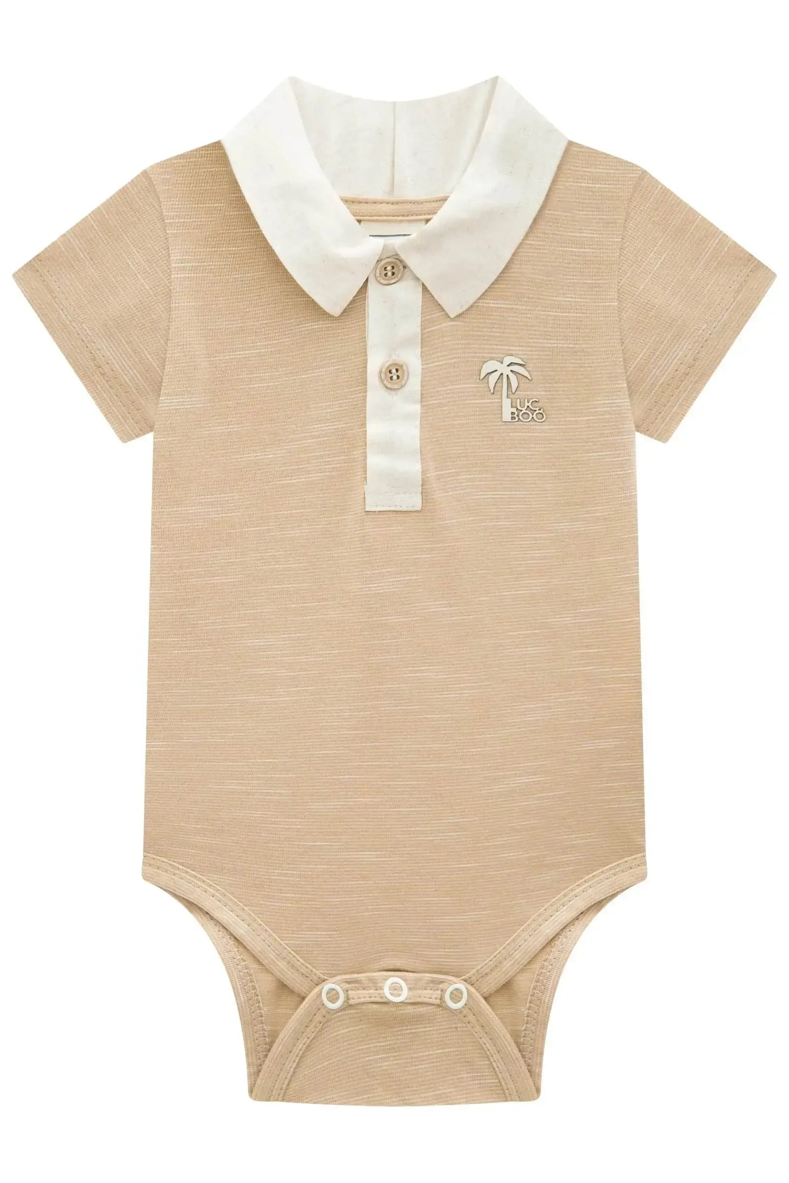 Body Polo em Malha Mesclada 96165 LucBoo Bebê Menino