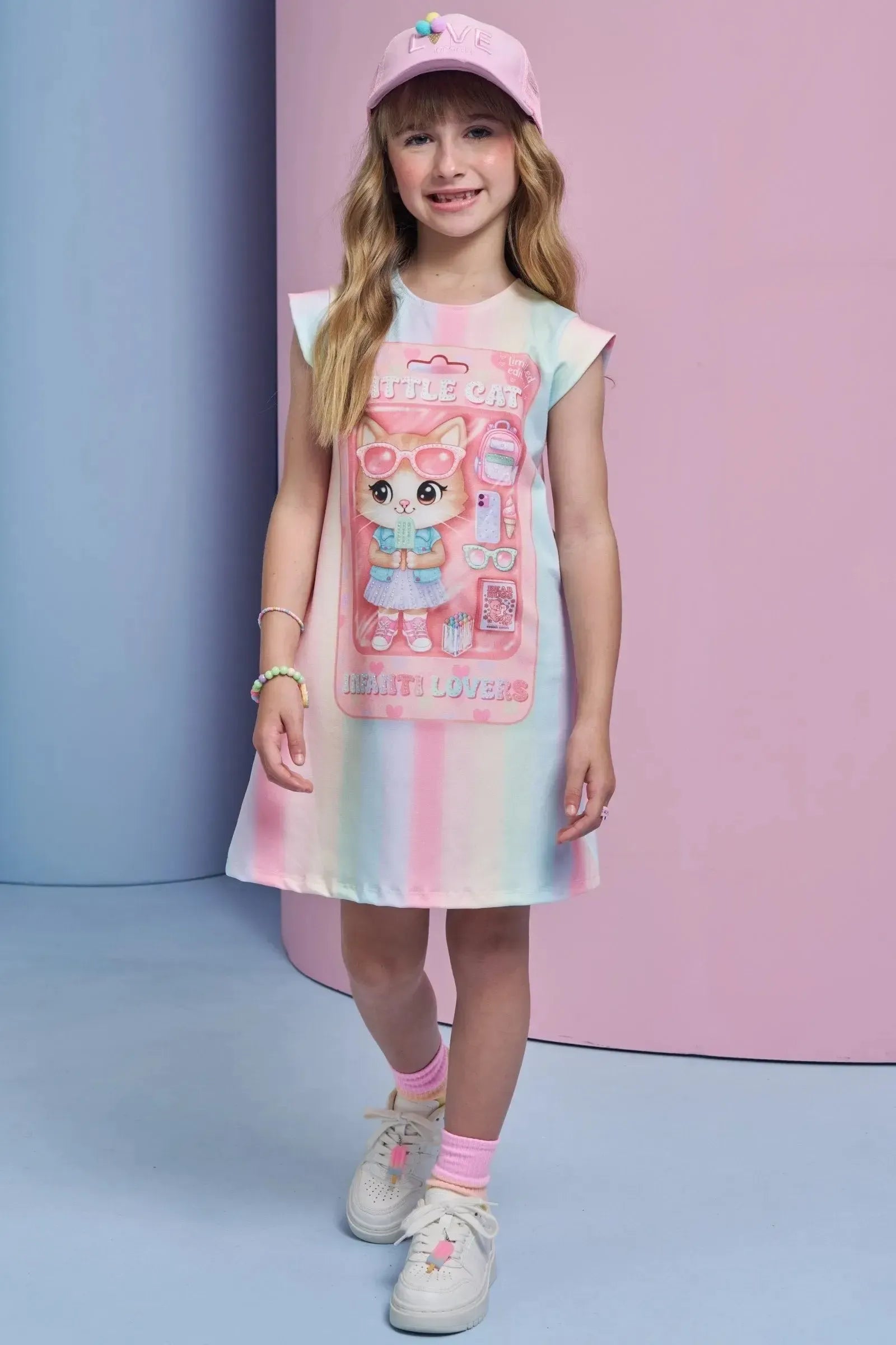 Boné em Nylon e Tela 94681 Infanti Infantil Menina