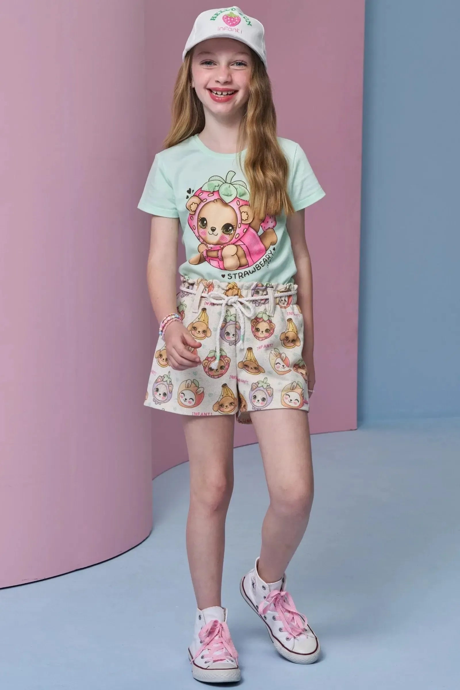 Boné em Sarja 94682 Infanti Infantil Menina