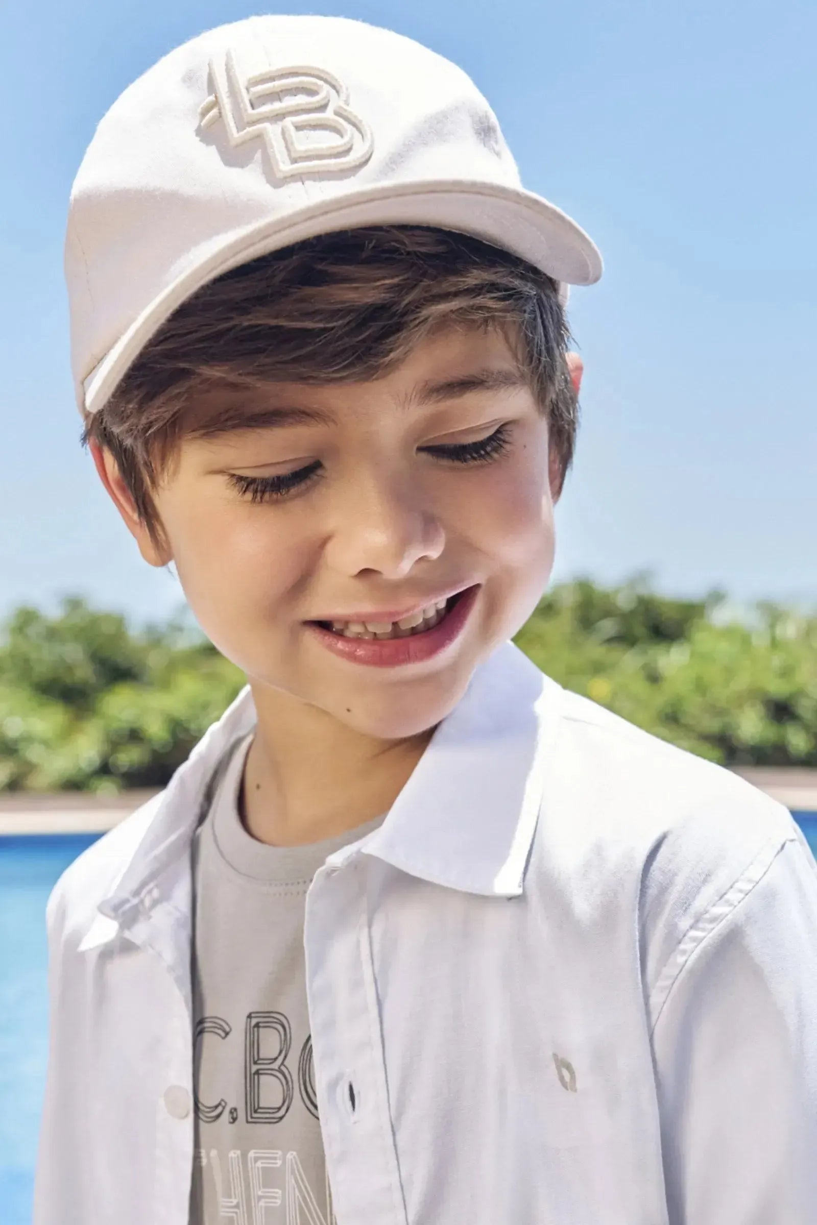Boné em Sarja Caribe com Elastano 82969 LucBoo Infantil Menino