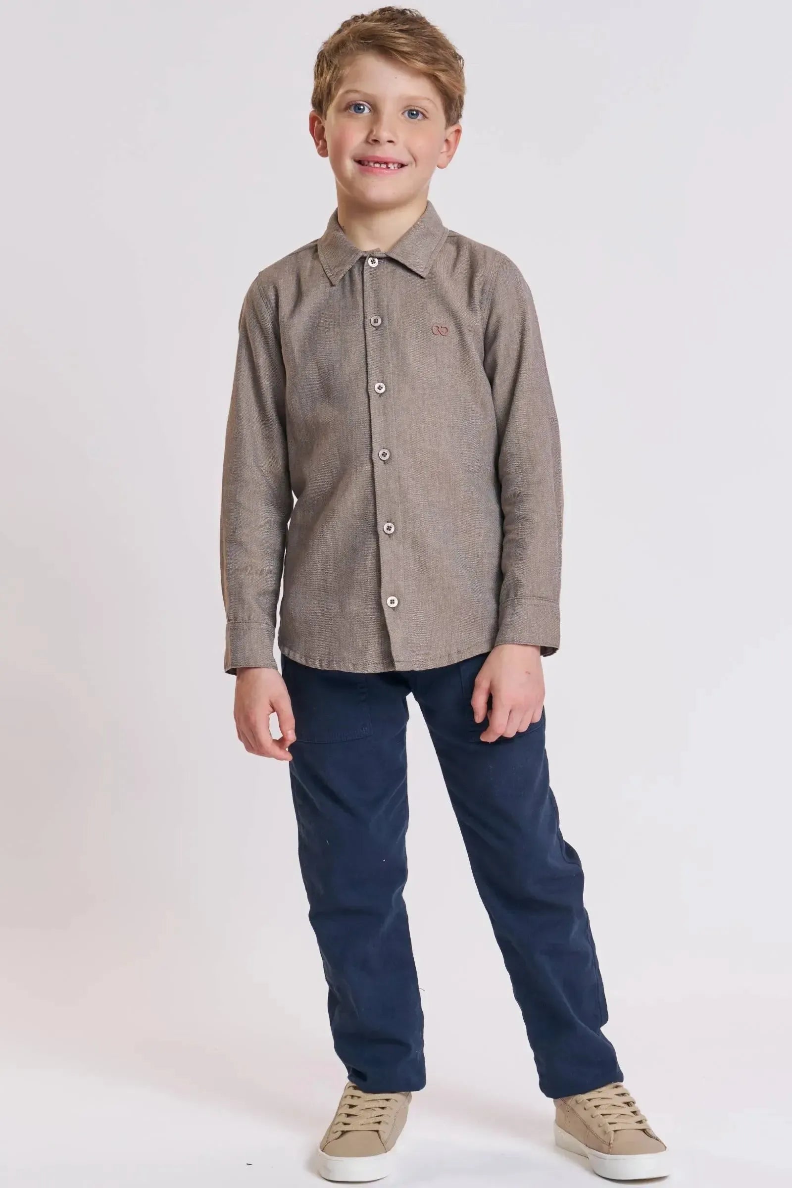 Calça Comfy em Sarja Stretch com Elastano 89998 LucBoo Infantil Menino