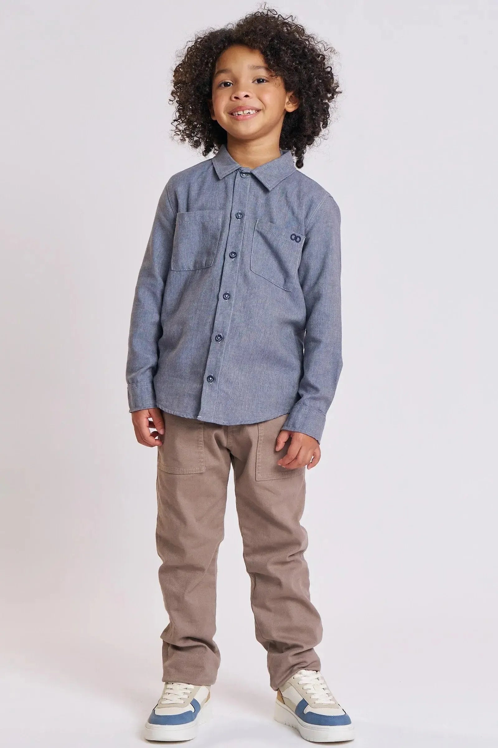 Calça Comfy em Sarja Stretch com Elastano 89998 LucBoo Infantil Menino