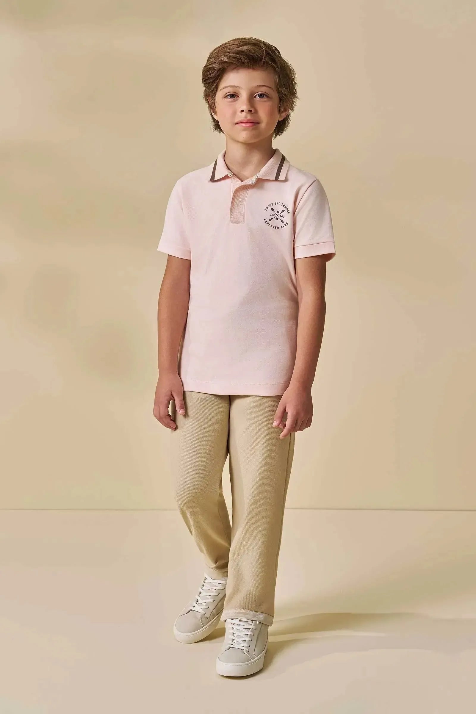 Calça em Cotton Jeans com Elastano 95692 LucBoo Infantil Menino