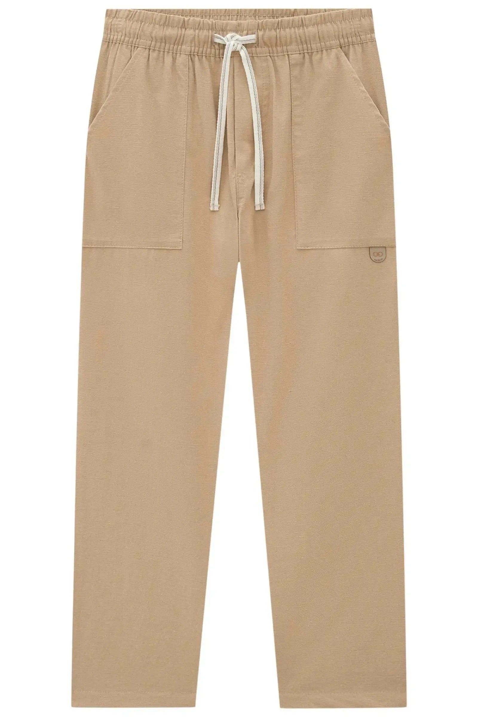 Calça em Linho Santorine com Elastano 99038 LucBoo Infantil Menino