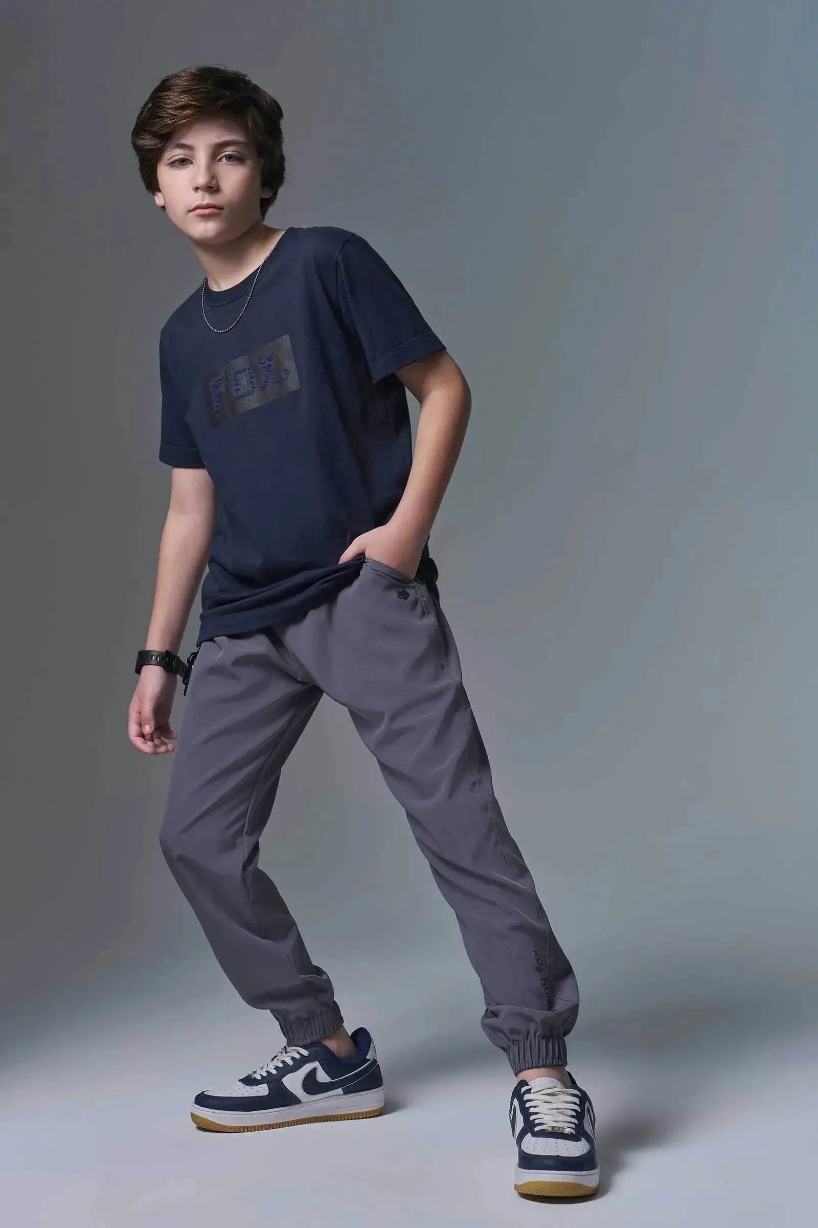 Calça em Nylon Hydronatic Supersoft com Elastano 97293 Johnny Fox Teen Menino