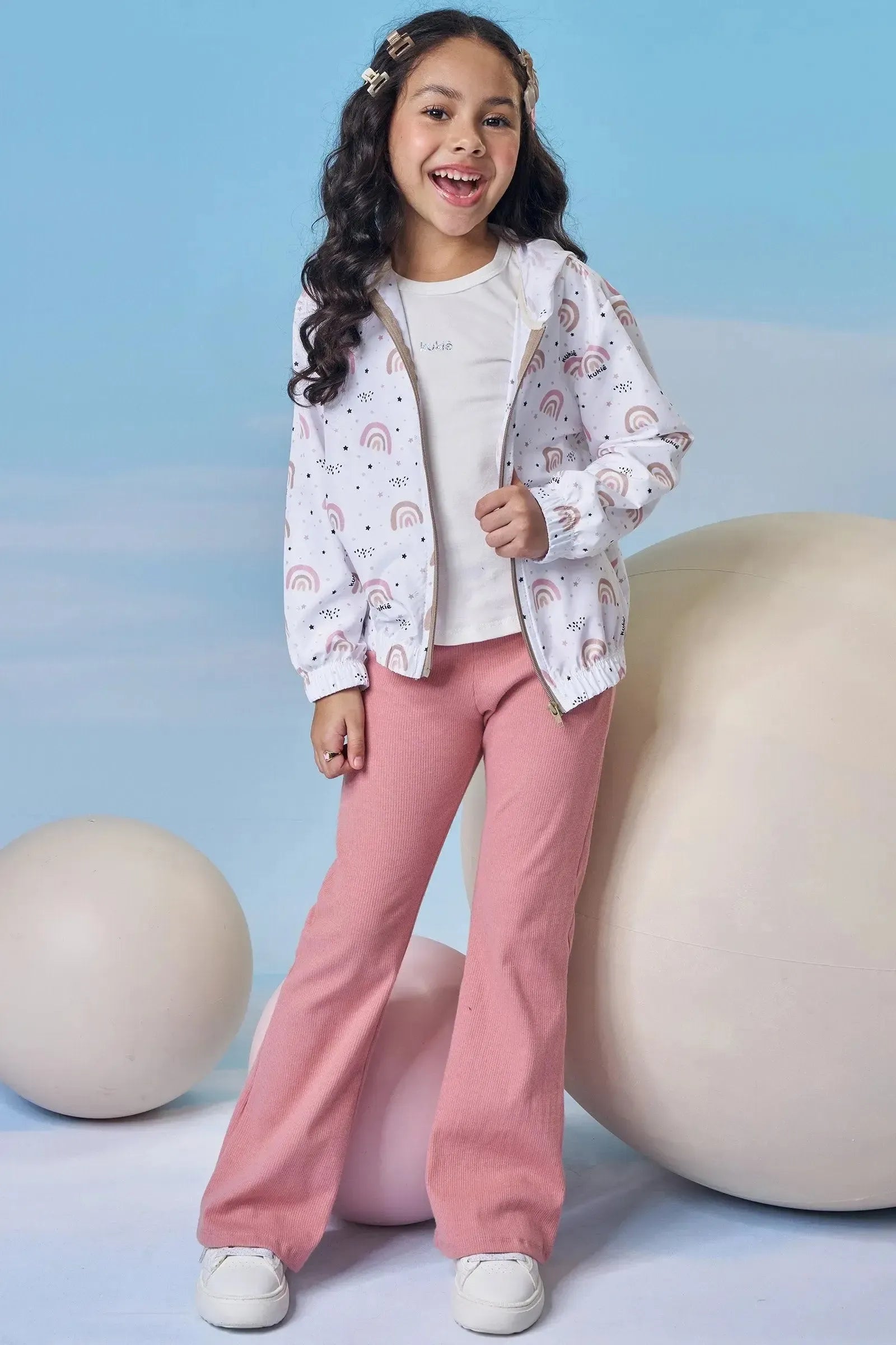 Calça Flare em Canelado Liz 89860 Kukiê Infantil Menina