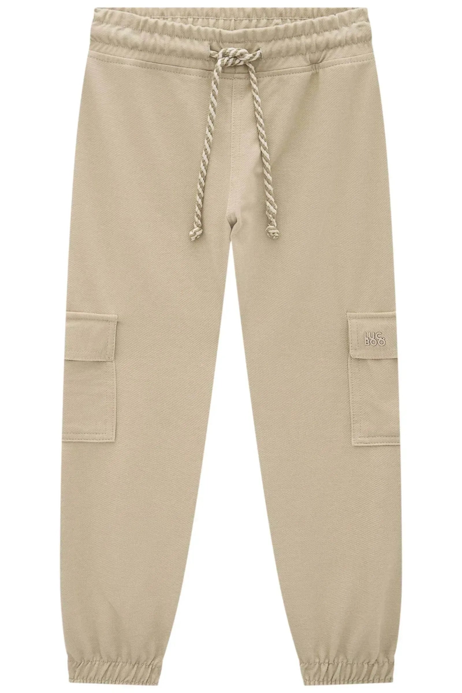 Calça Jogger em Cotton Jeans com Elastano 87290 LucBoo Infantil Menino