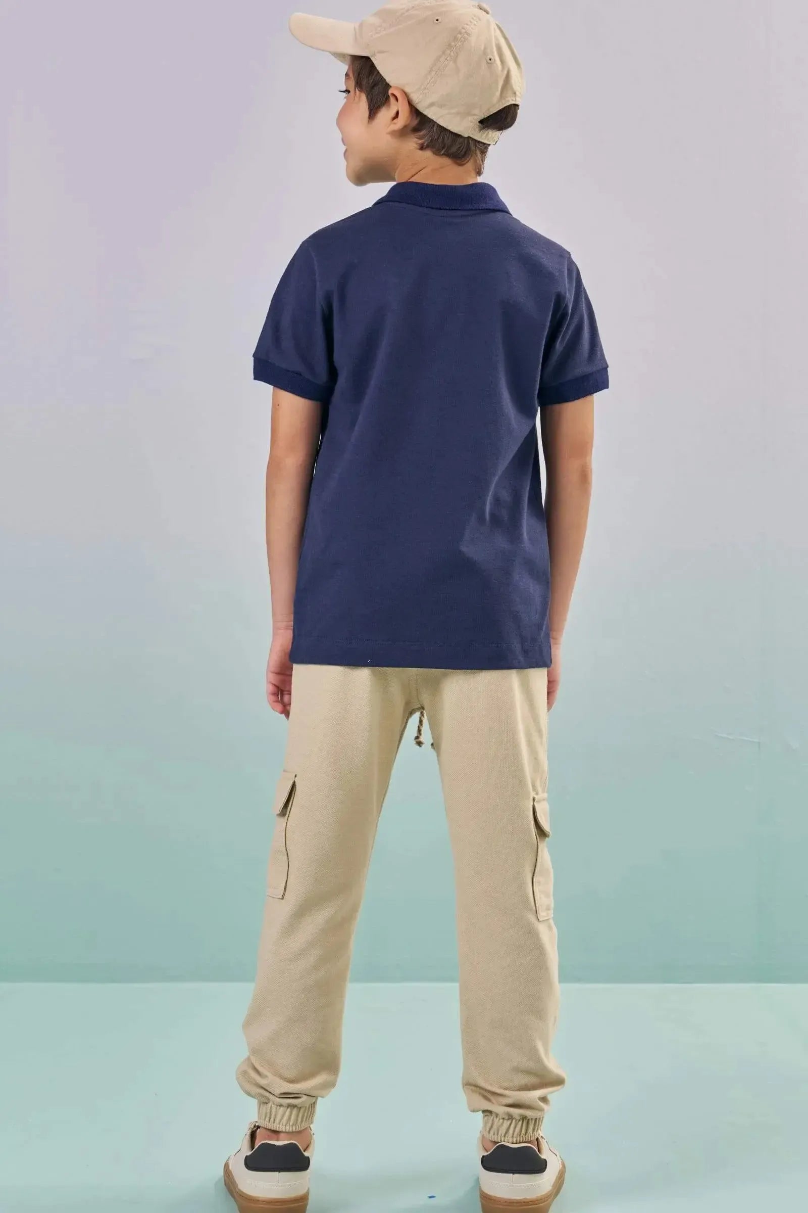 Calça Jogger em Cotton Jeans com Elastano 87290 LucBoo Infantil Menino