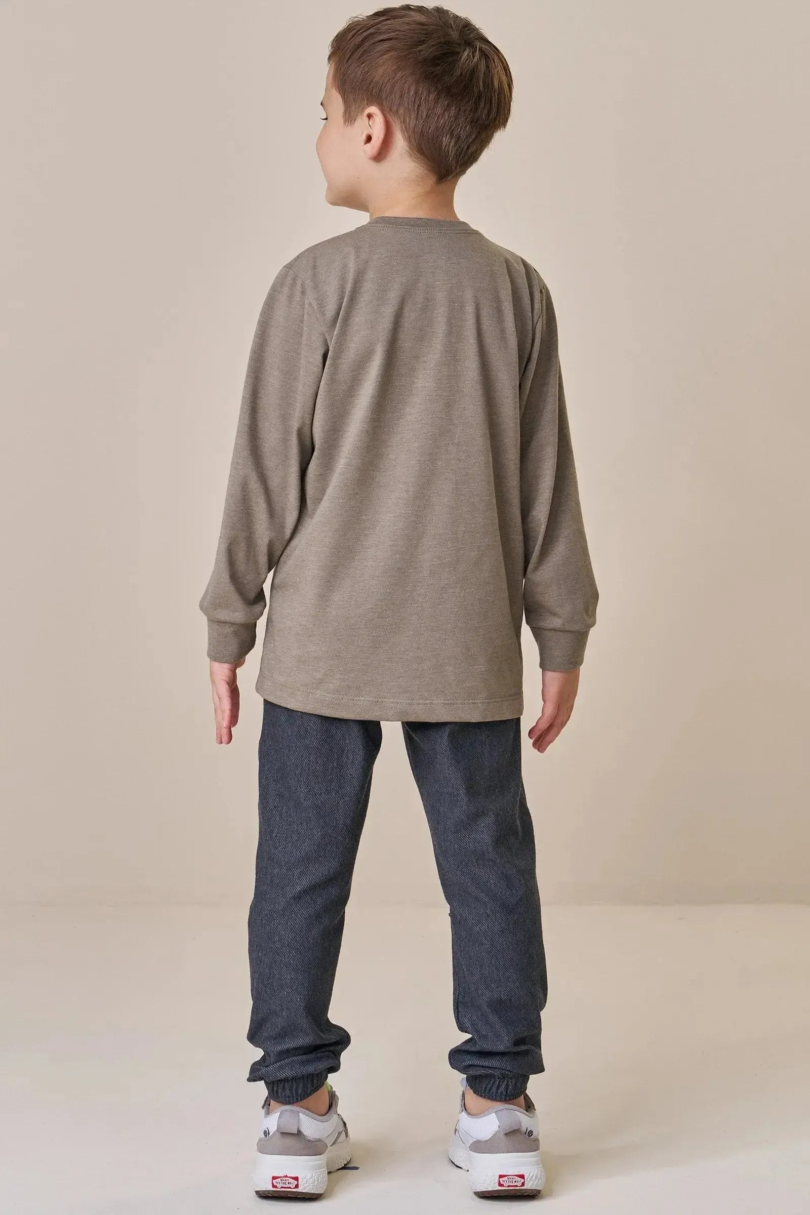 Calça Jogger em Cotton Jeans com Elastano 89737 LucBoo Infantil Menino