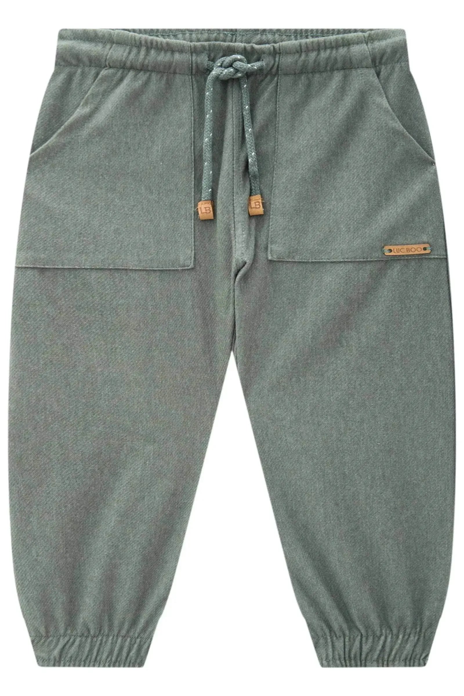 Calça Jogger em Cotton Jeans com Elastano 91743 LucBoo Bebê Menino