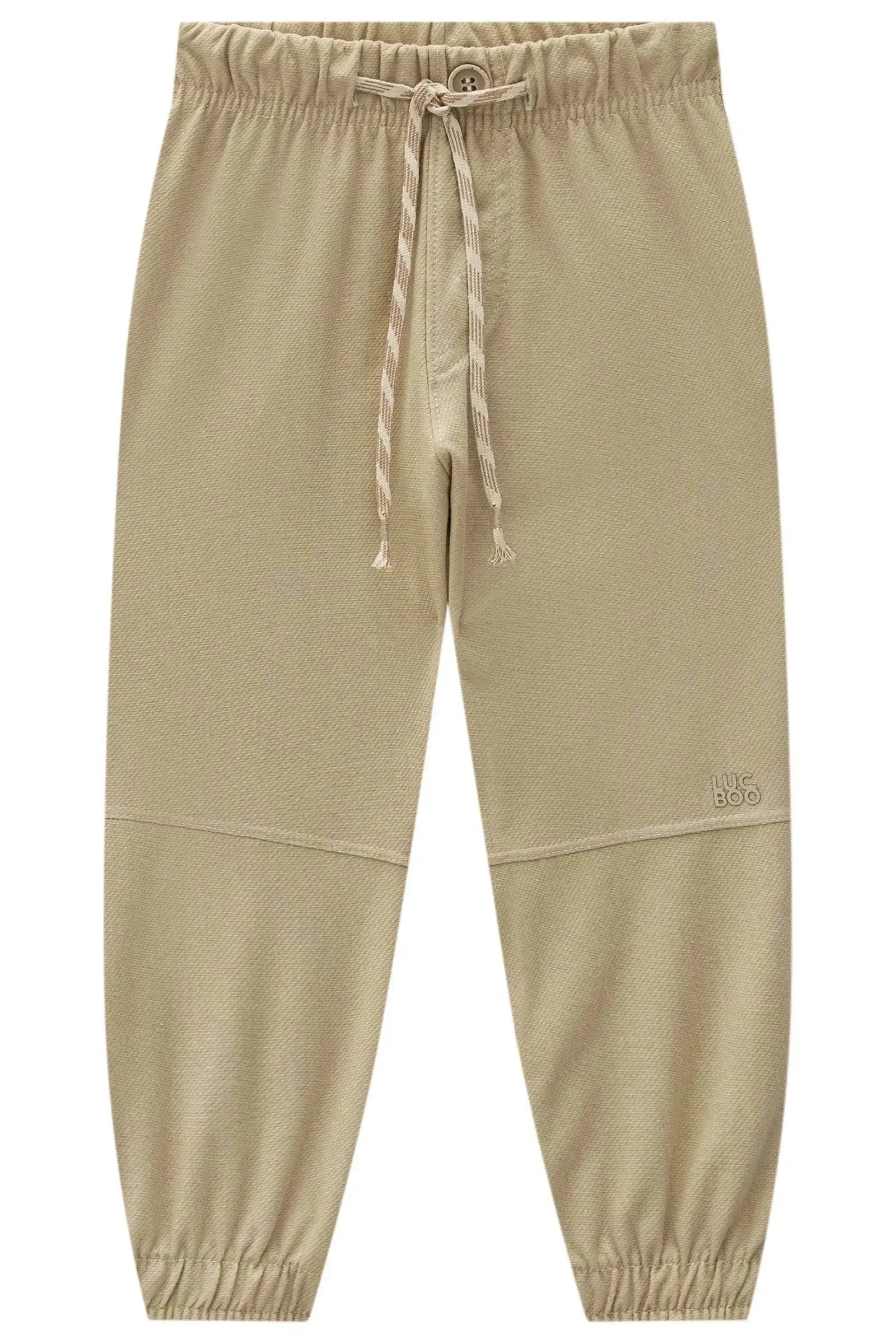 Calça Jogger em Cotton Jeans com Elastano 95369 LucBoo Infantil Menino