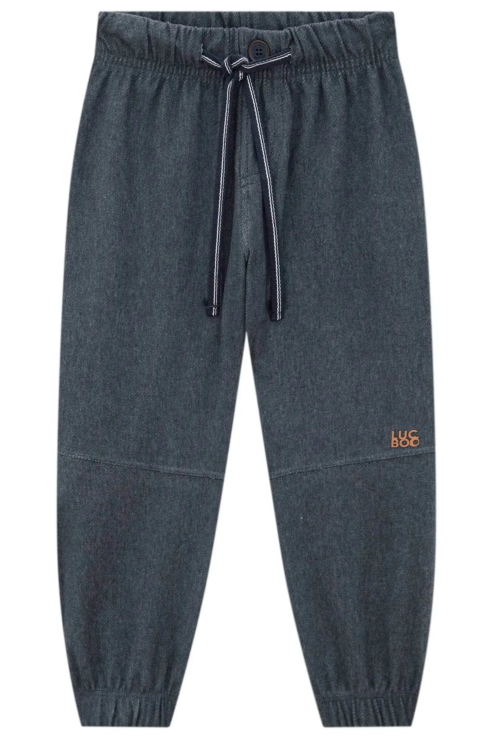 Calça Jogger em Cotton Jeans com Elastano 95400 LucBoo Infantil Menino