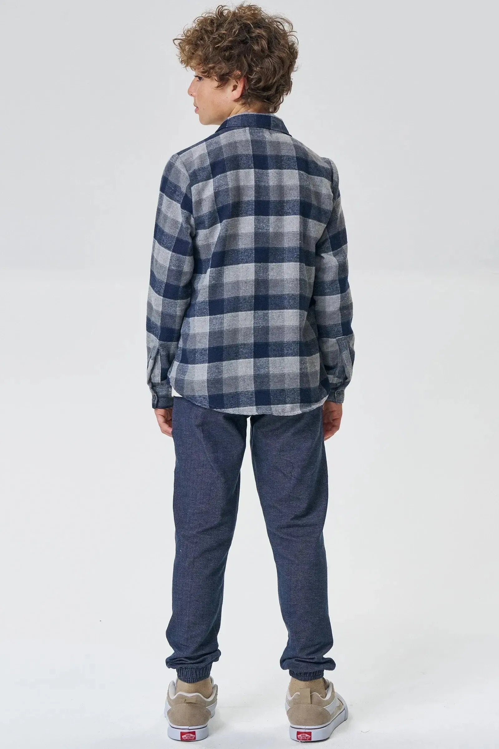 Calça Jogger em Malha Denim com Elastano 92661 Johnny Fox Teen Menino