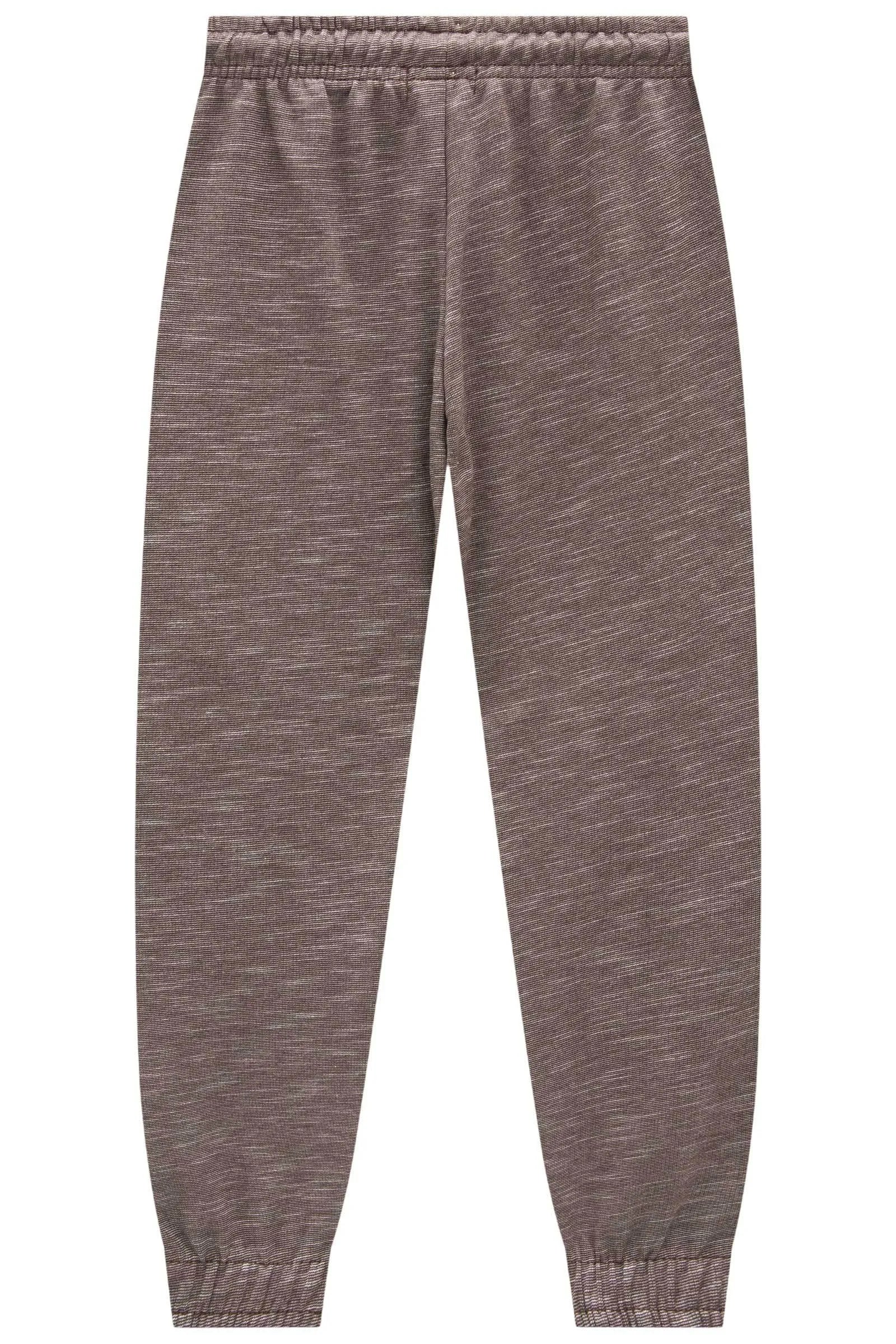 Calça Jogger em Mesclado Bicolor 89727 LucBoo Infantil Menino