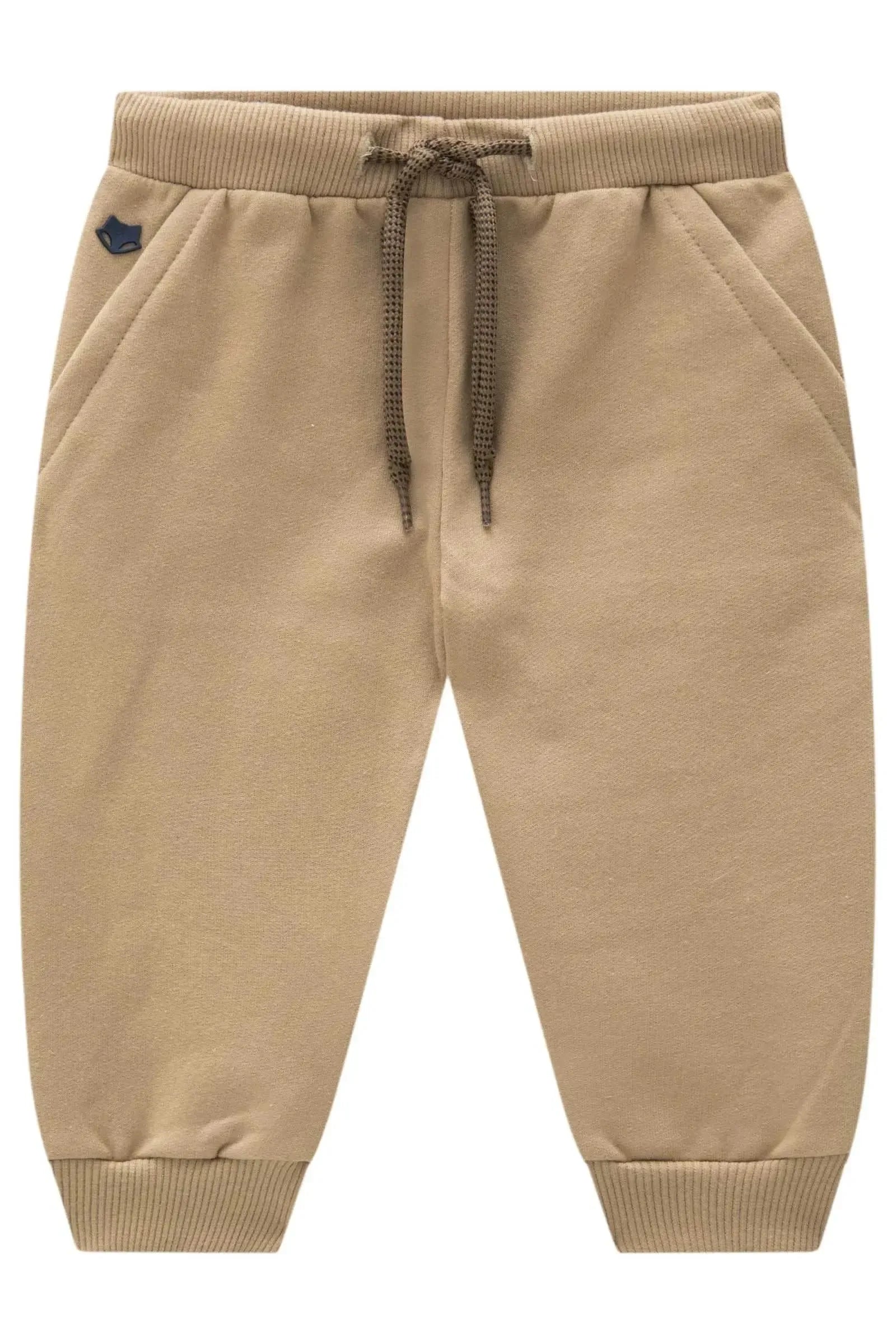 Calça Jogger em Moletom com Pelúcia 90978 Johnny Fox Bebê Menino