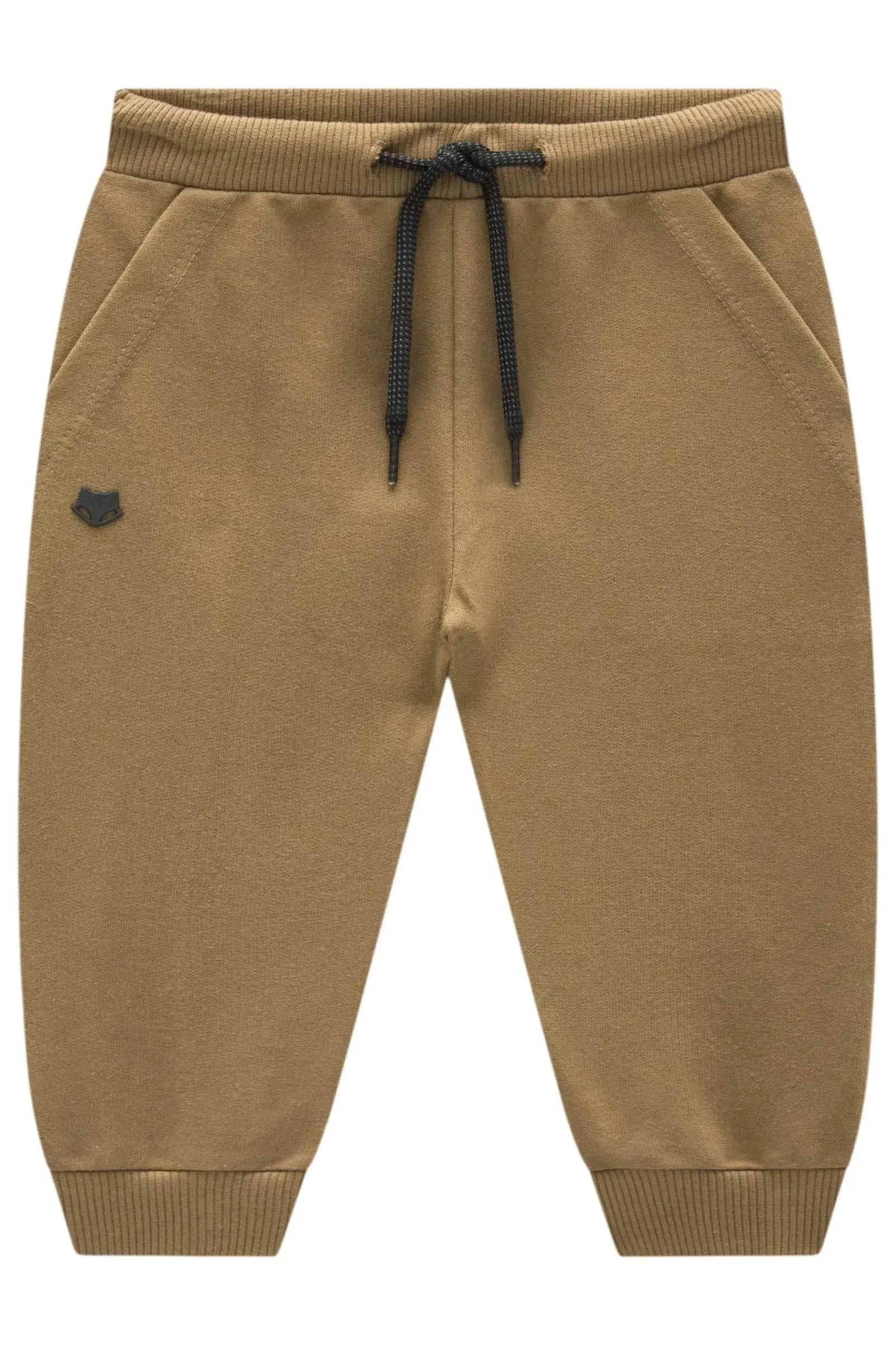 Calça Jogger em Moletom sem Pelúcia 90979 Johnny Fox Bebê Menino