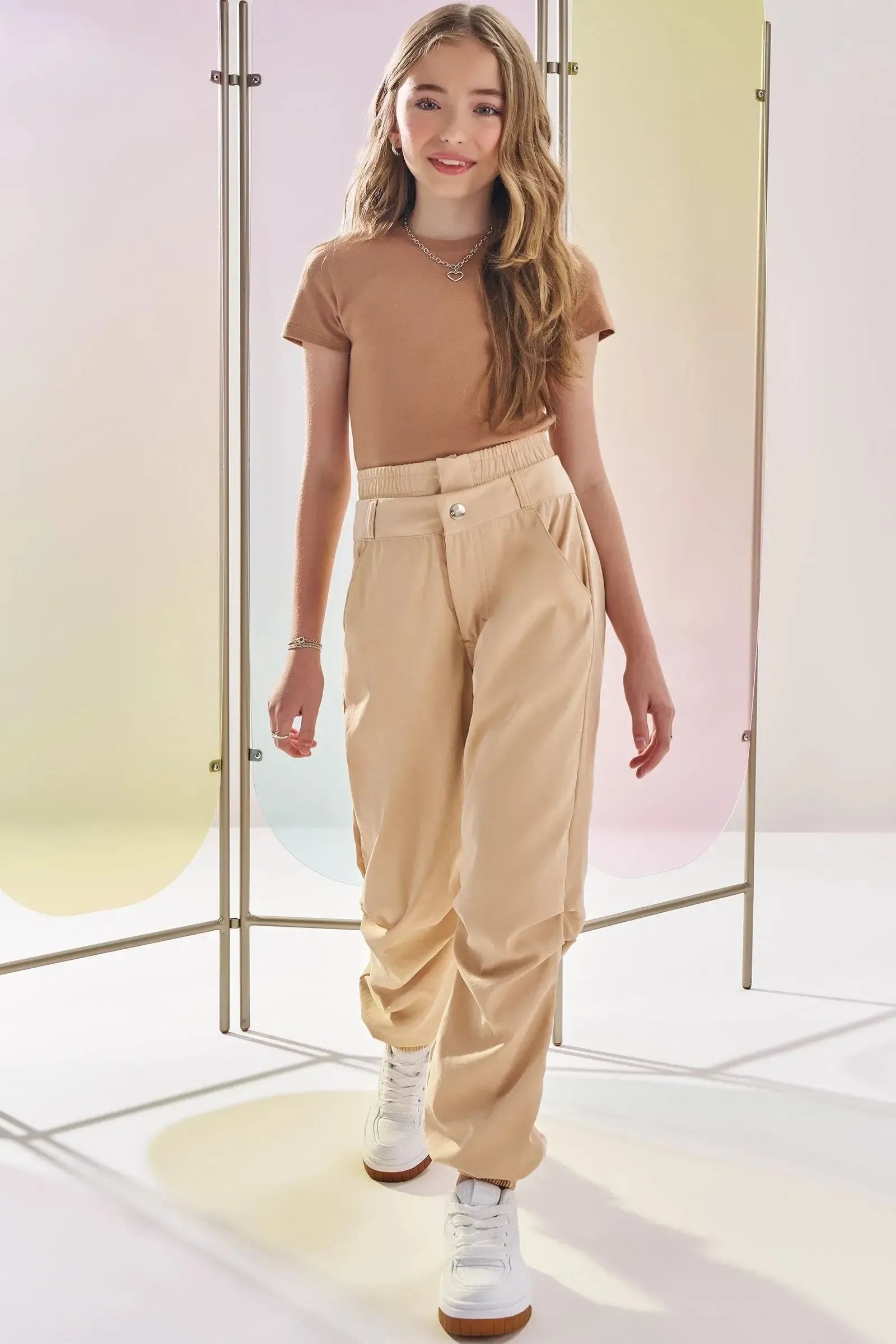 Calça Jogger em Nylon 83422 Lilimoon Teen Menina