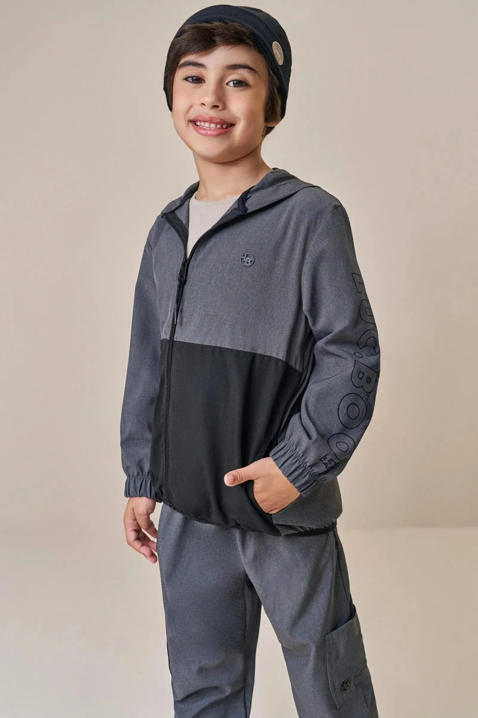 Calça Jogger em Nylon com Elastano 89374 LucBoo Infantil Menino