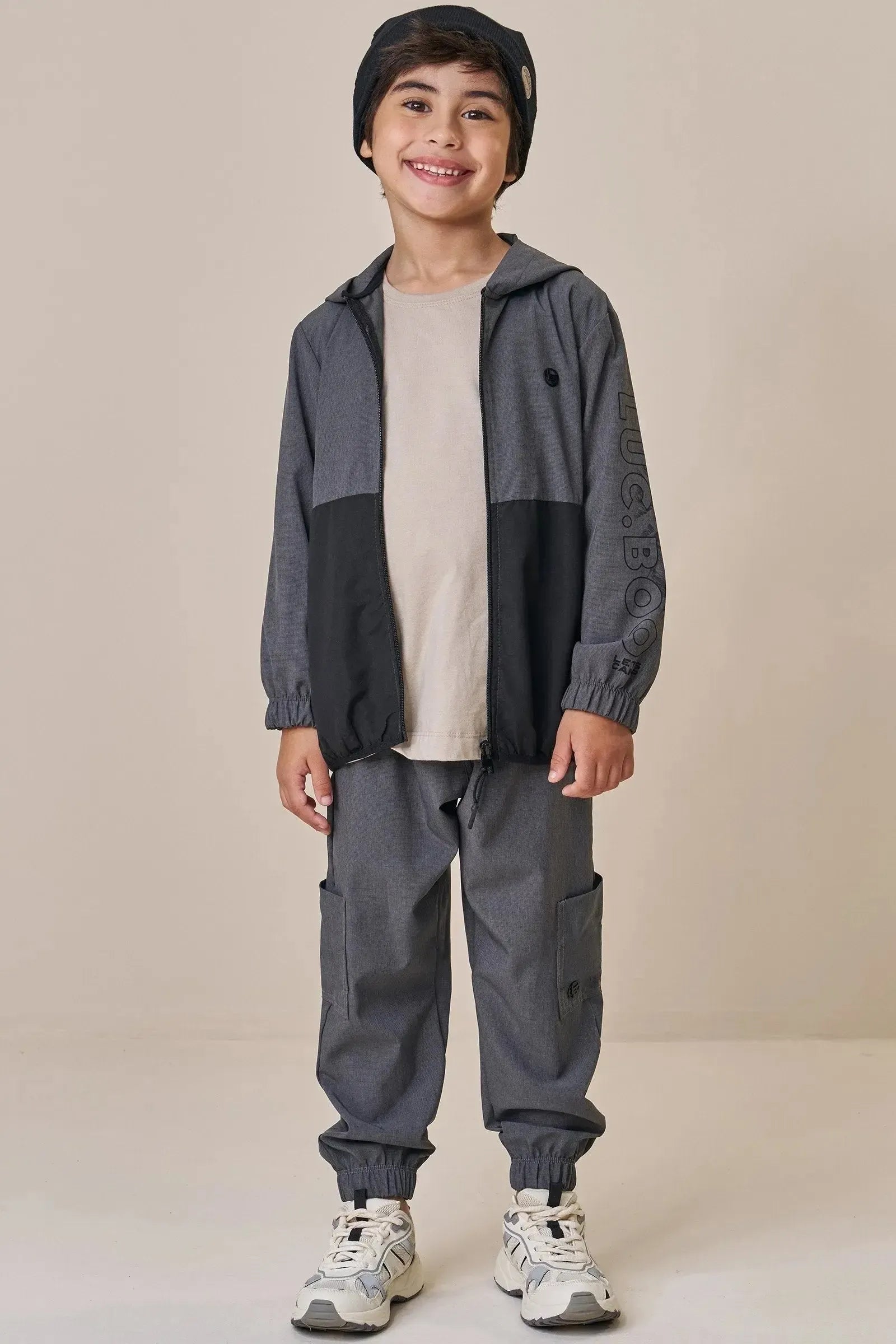 Calça Jogger em Nylon com Elastano 89374 LucBoo Infantil Menino