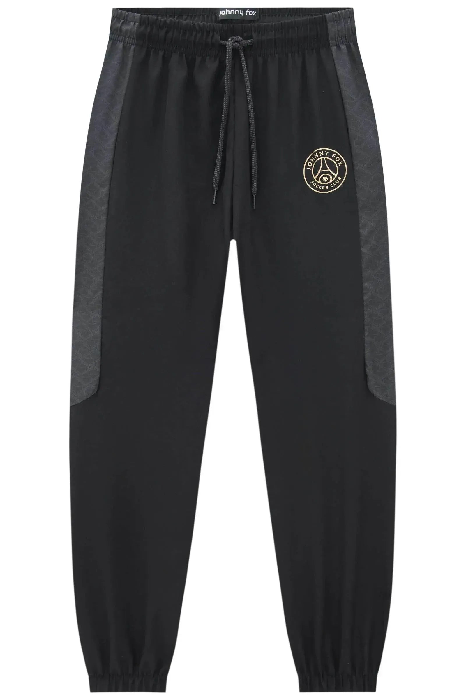 Calça Jogger Johnny Fox Teen Menino Preta Nylon Hidronatic