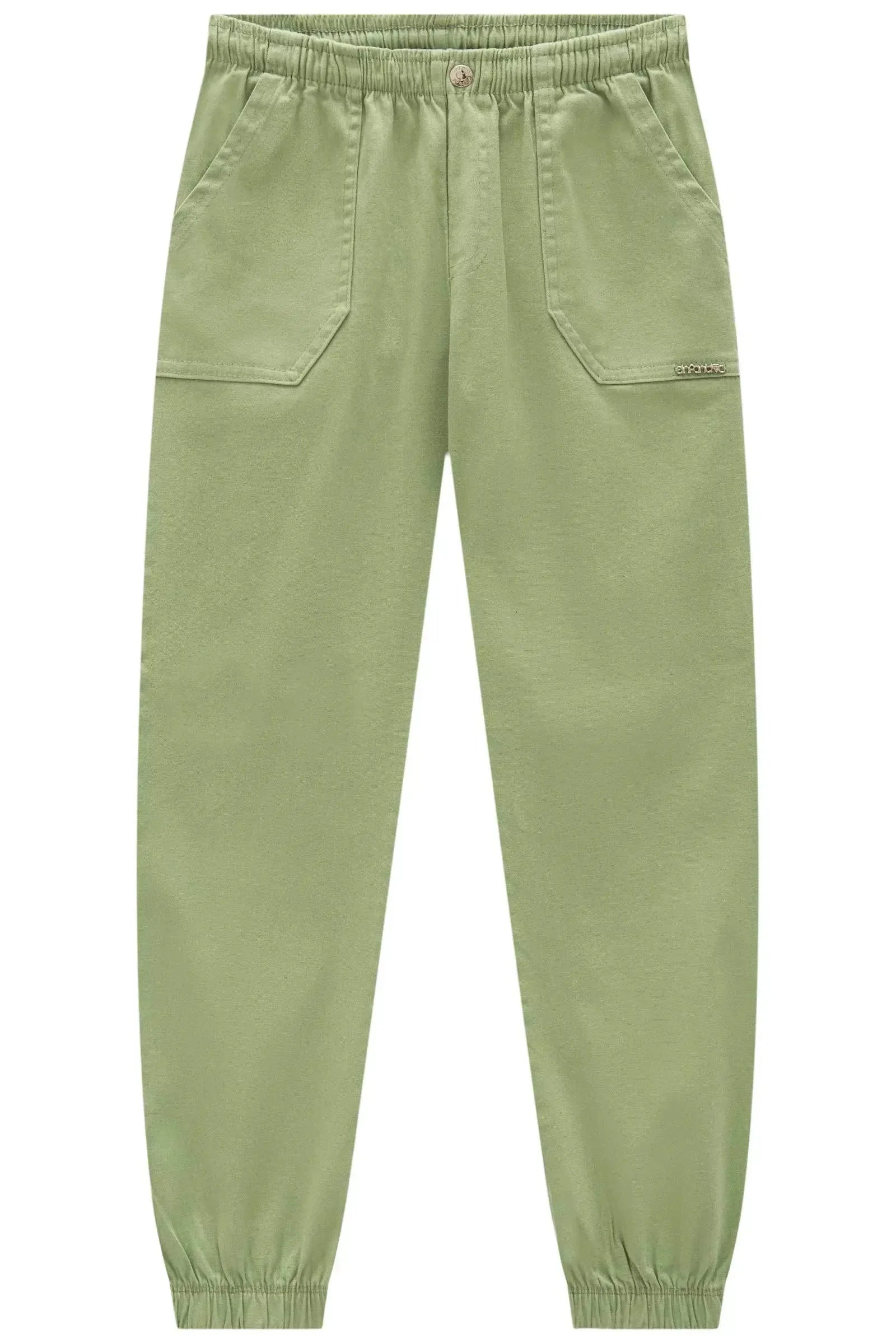 Calça Jogger em Sarja com Elastano 92486 Infanti Infantil Menina