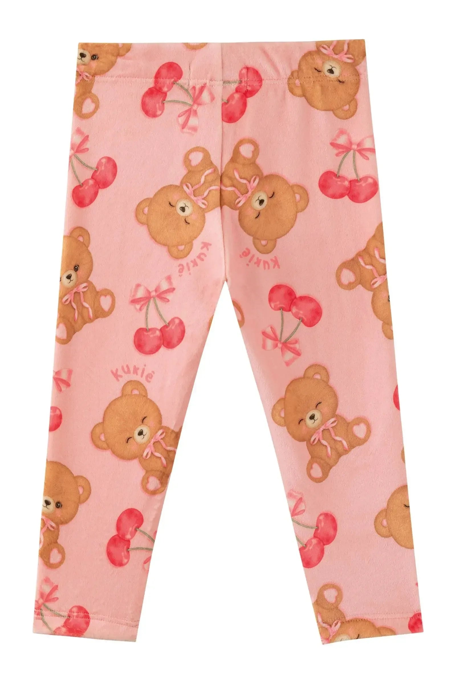 Calça Legging em Fleece Luxo 90611 Kukiê Bebê Menina