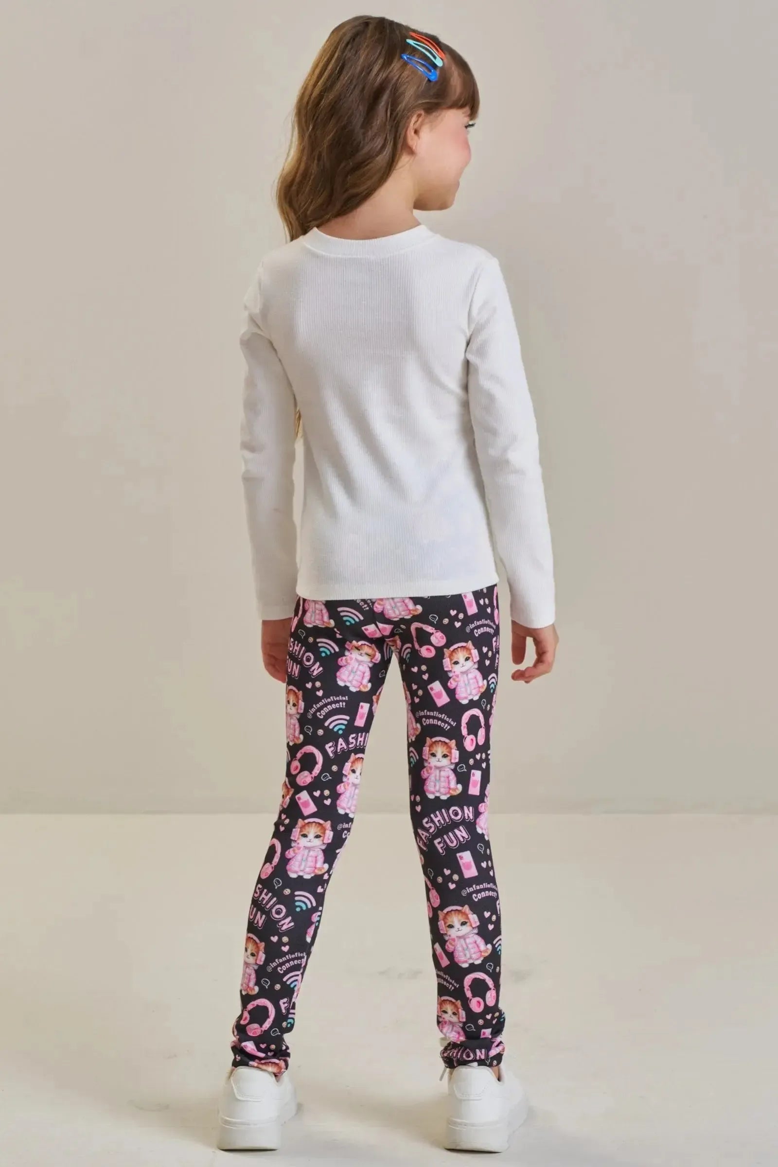 Calça Legging em Fly Tech 89673 Infanti Infantil Menina