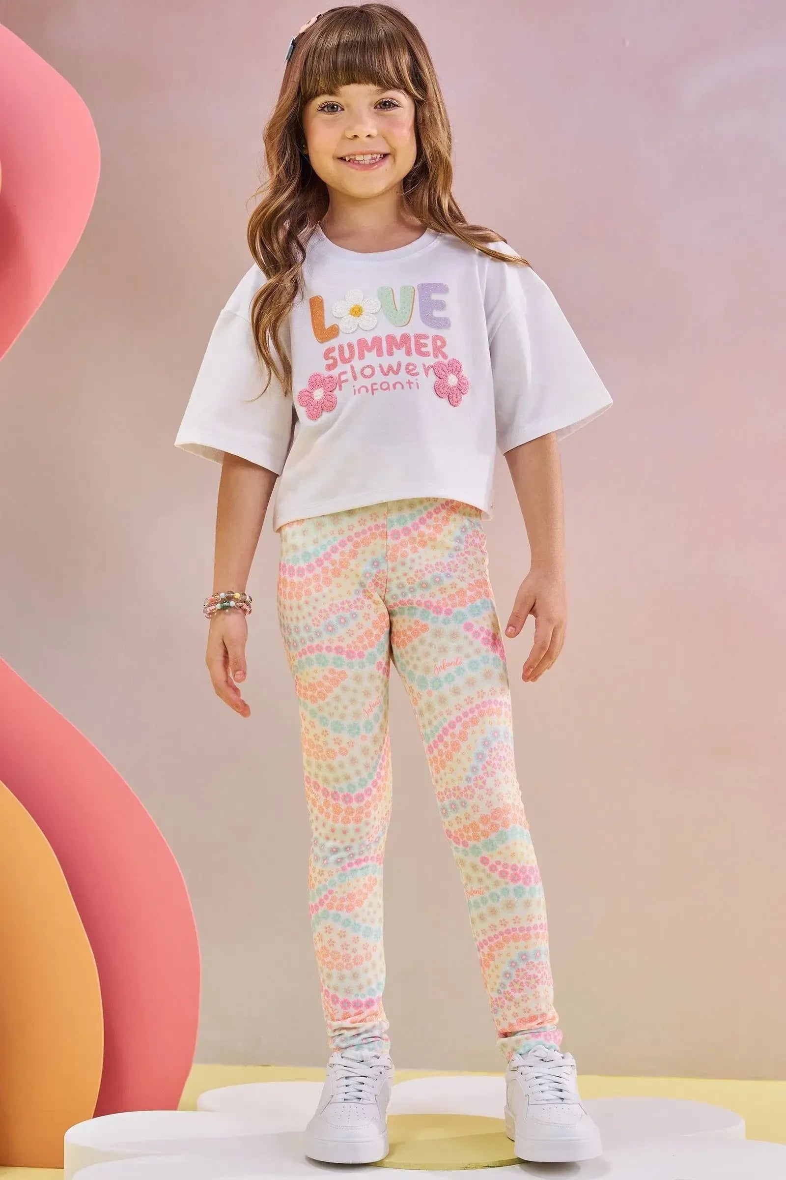 Calça Legging em Molecotton 82840 Infanti Infantil Menina