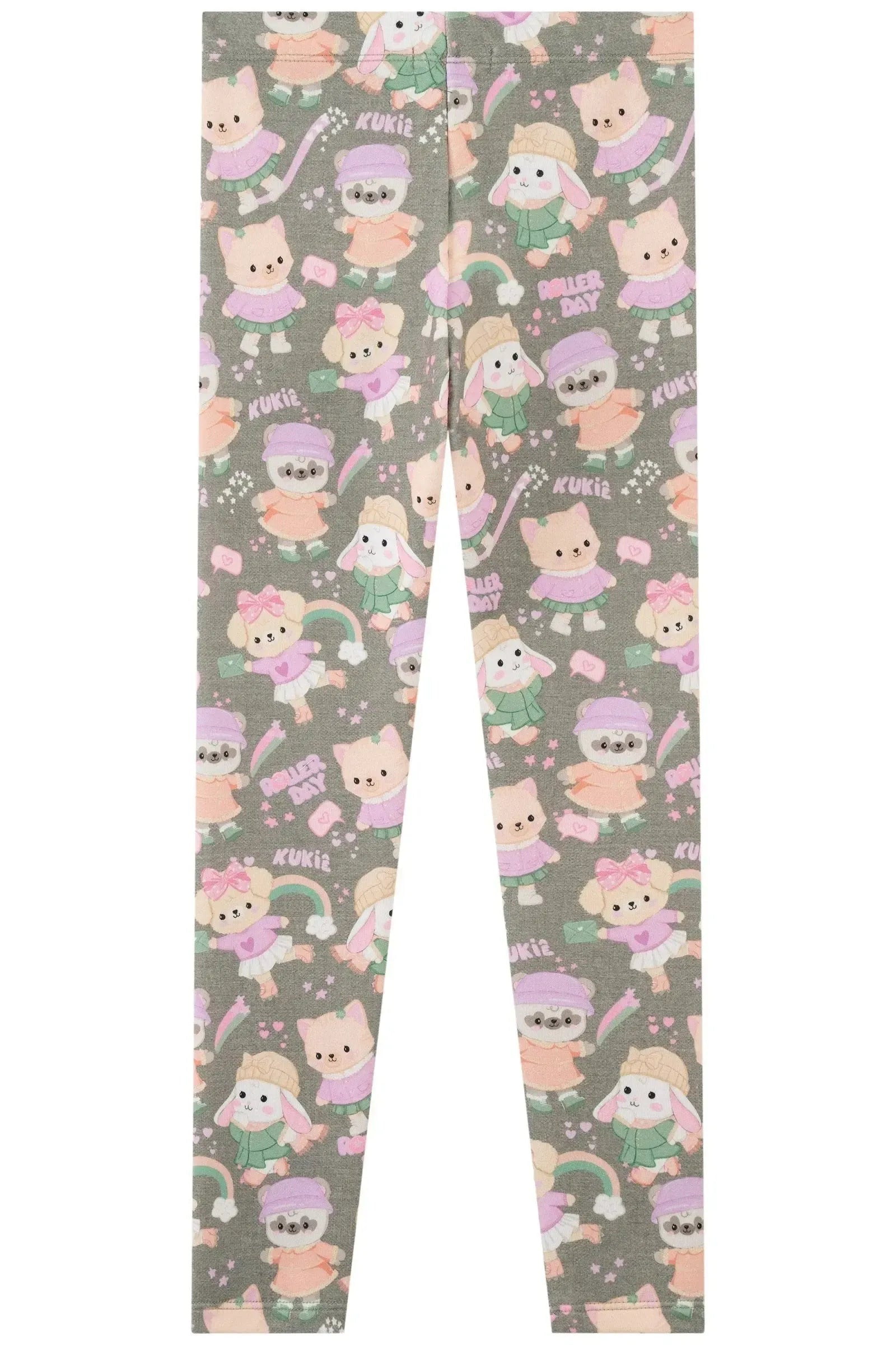 Calça Legging em Molecotton 90816 Kukiê Infantil Menina