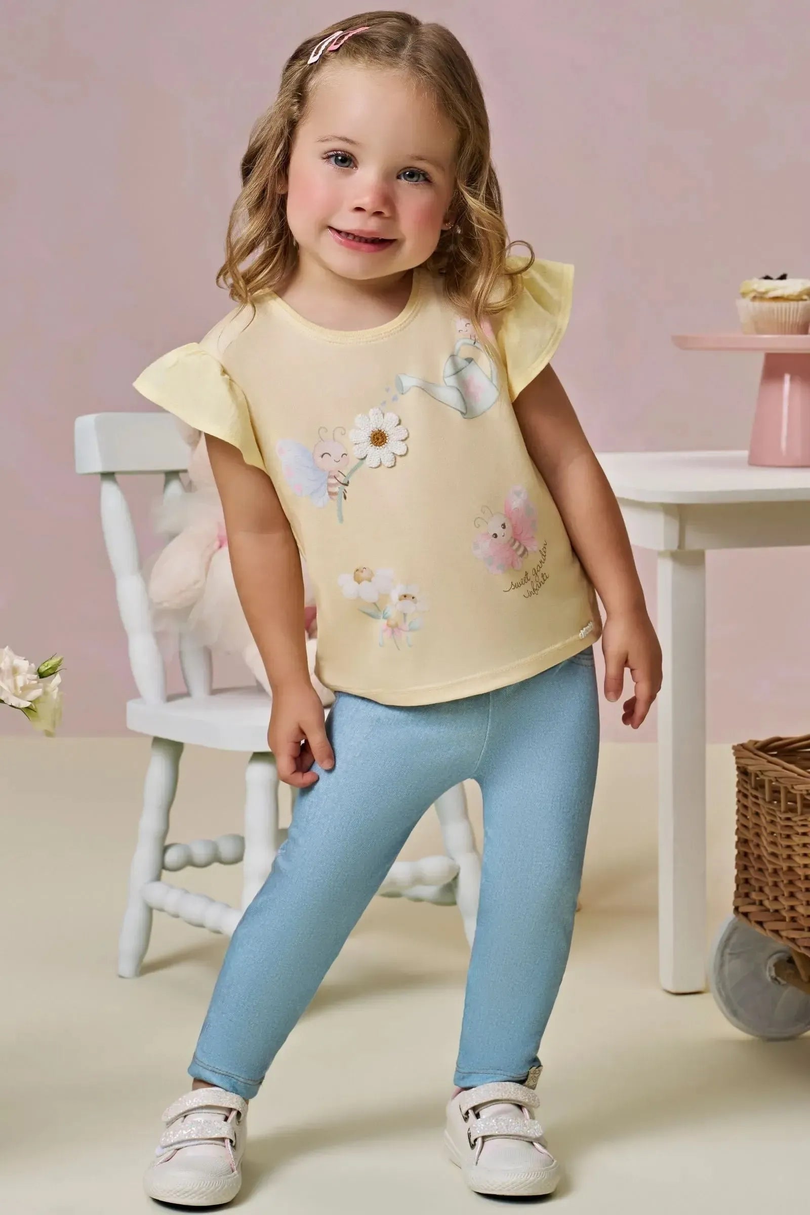 Calça Legging em Molecotton 94924 Infanti Infantil Menina