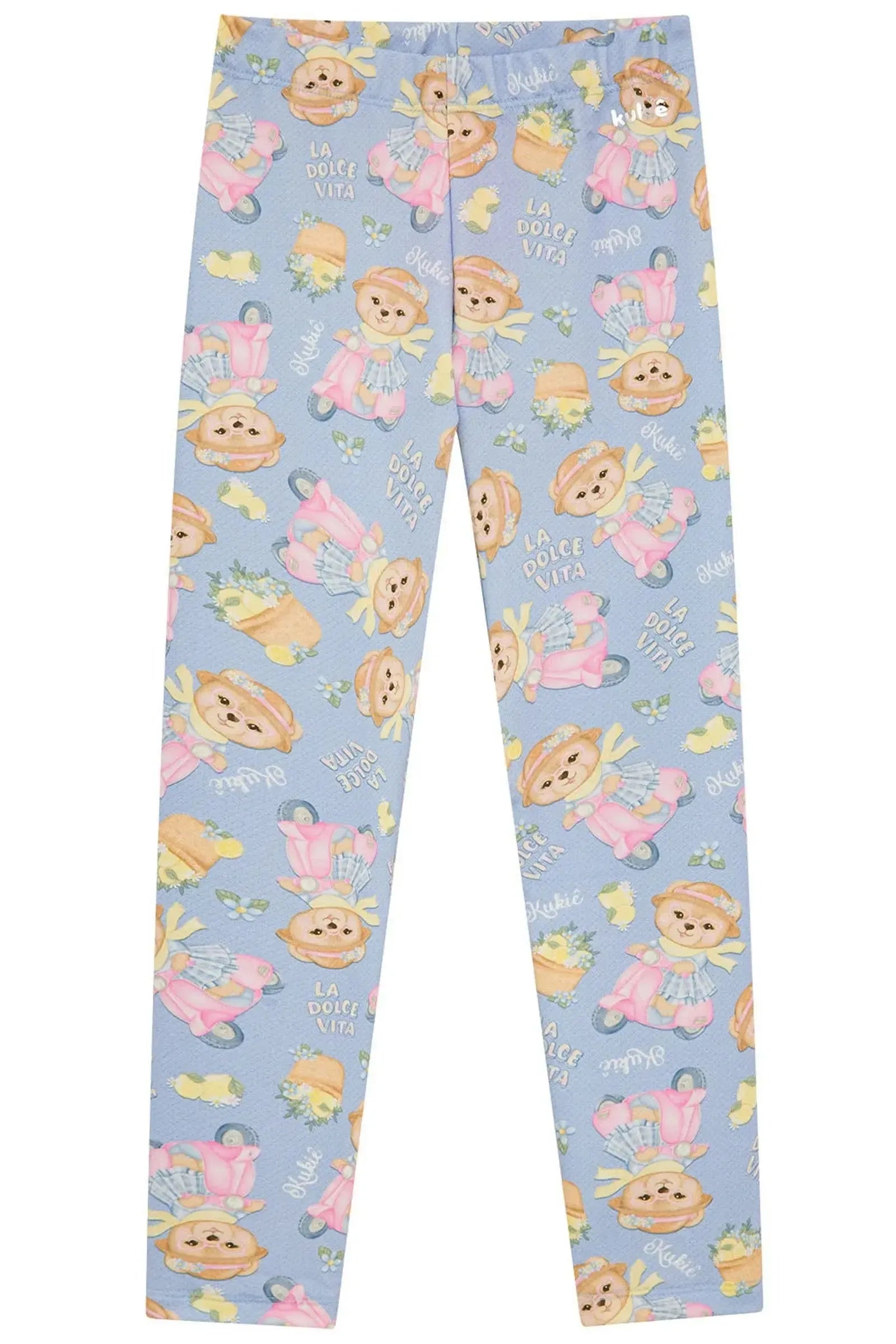 Calça Legging em Molecotton 95608 Kukiê Infantil Menina